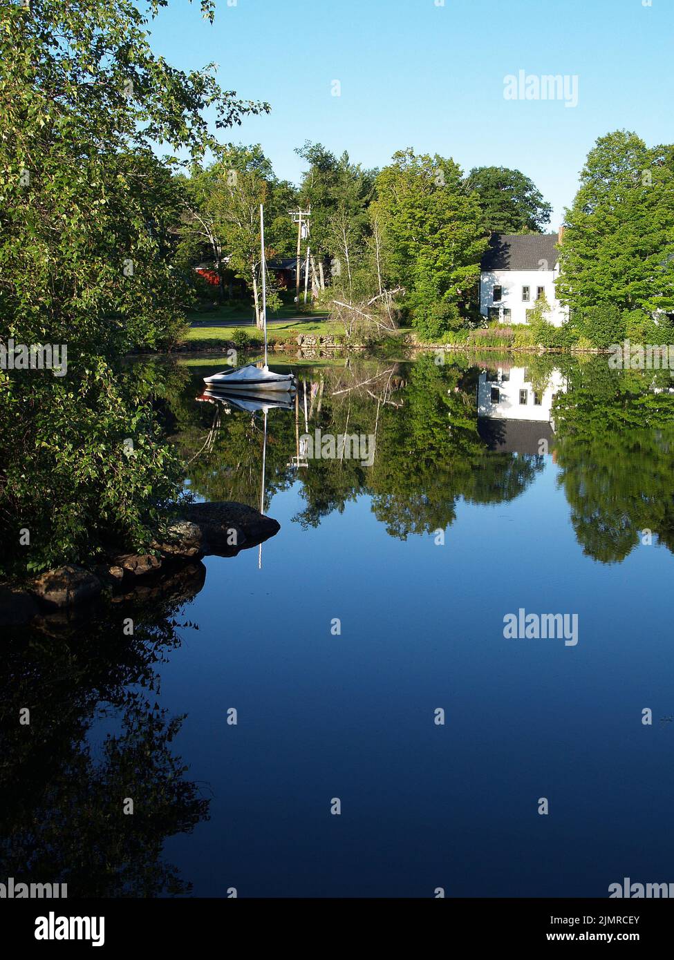 Harrisville, ancienne ville de moulin, New Hampshire Banque D'Images