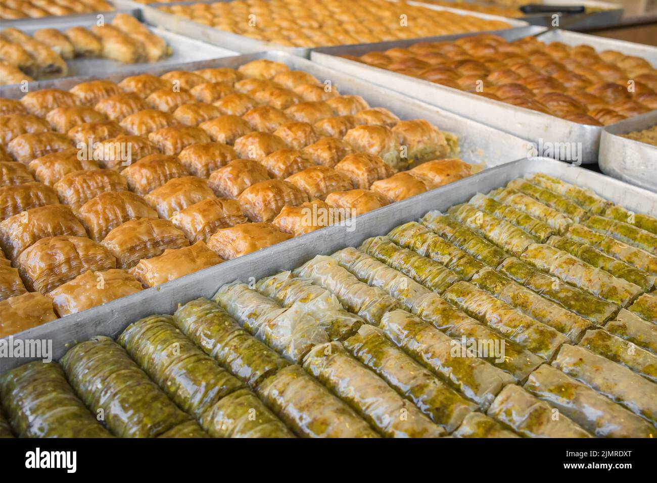 Baklava dessert turc traditionnel close-up Banque D'Images