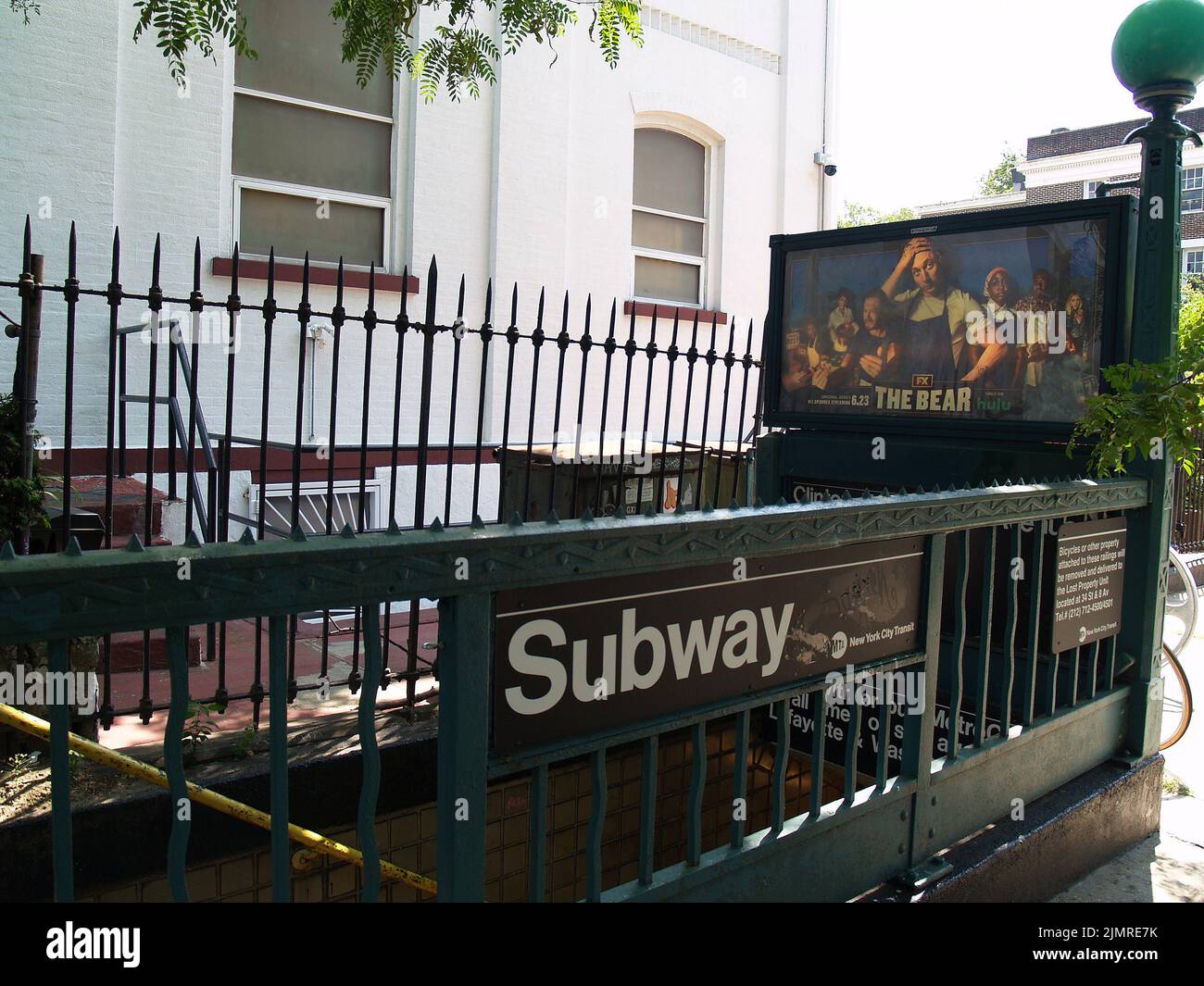 Entrée du métro, New York, NY Banque D'Images