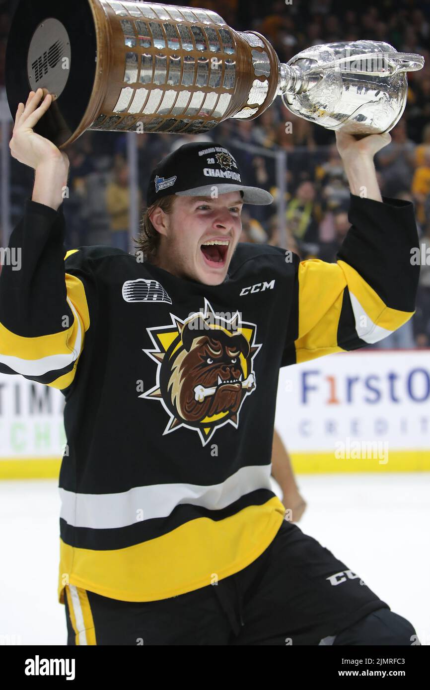 (Éditorial seulement) Jorian Donovan(75) des Bulldogs de Hamilton. Luke Durda/Alamy Banque D'Images