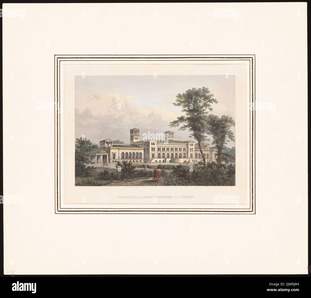 Titz Eduard (1819-1890), Kroll-Oper, Berlin (1852): Perspective View. Crayon de coloriage sur le papier, 28,5 x 32 cm (y compris les bords de numérisation) Titz Eduard (1819-1890): Kroll'sche Etablisement, Berlin Banque D'Images