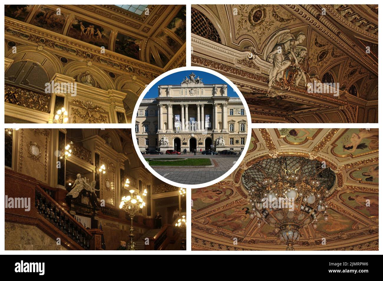 Opéra de Lviv, Solomiya Krushelnytska State Academic Opera and Ballet Theatre à Lviv, Ukraine Banque D'Images