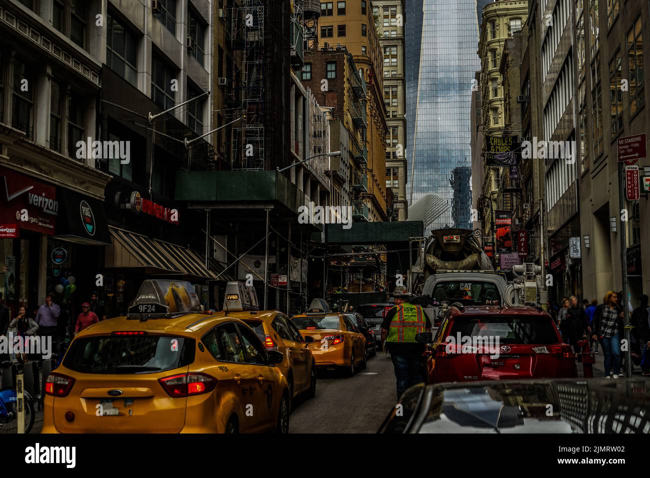 Rues de New York Lower Manhattan Banque D'Images