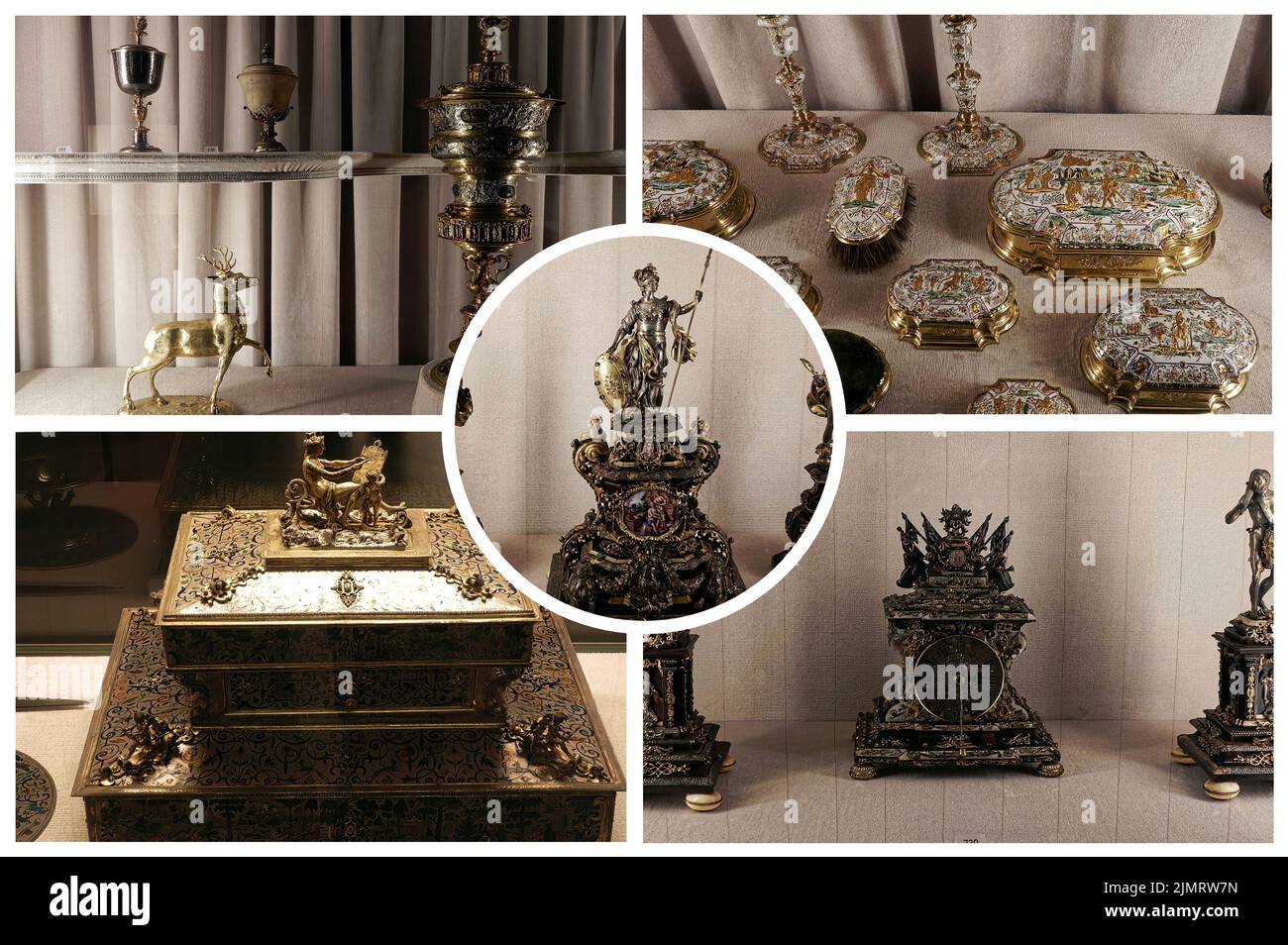 Les trésors des rois de Bavière dans la résidence du Royaume de Bavière à Munich. Banque D'Images