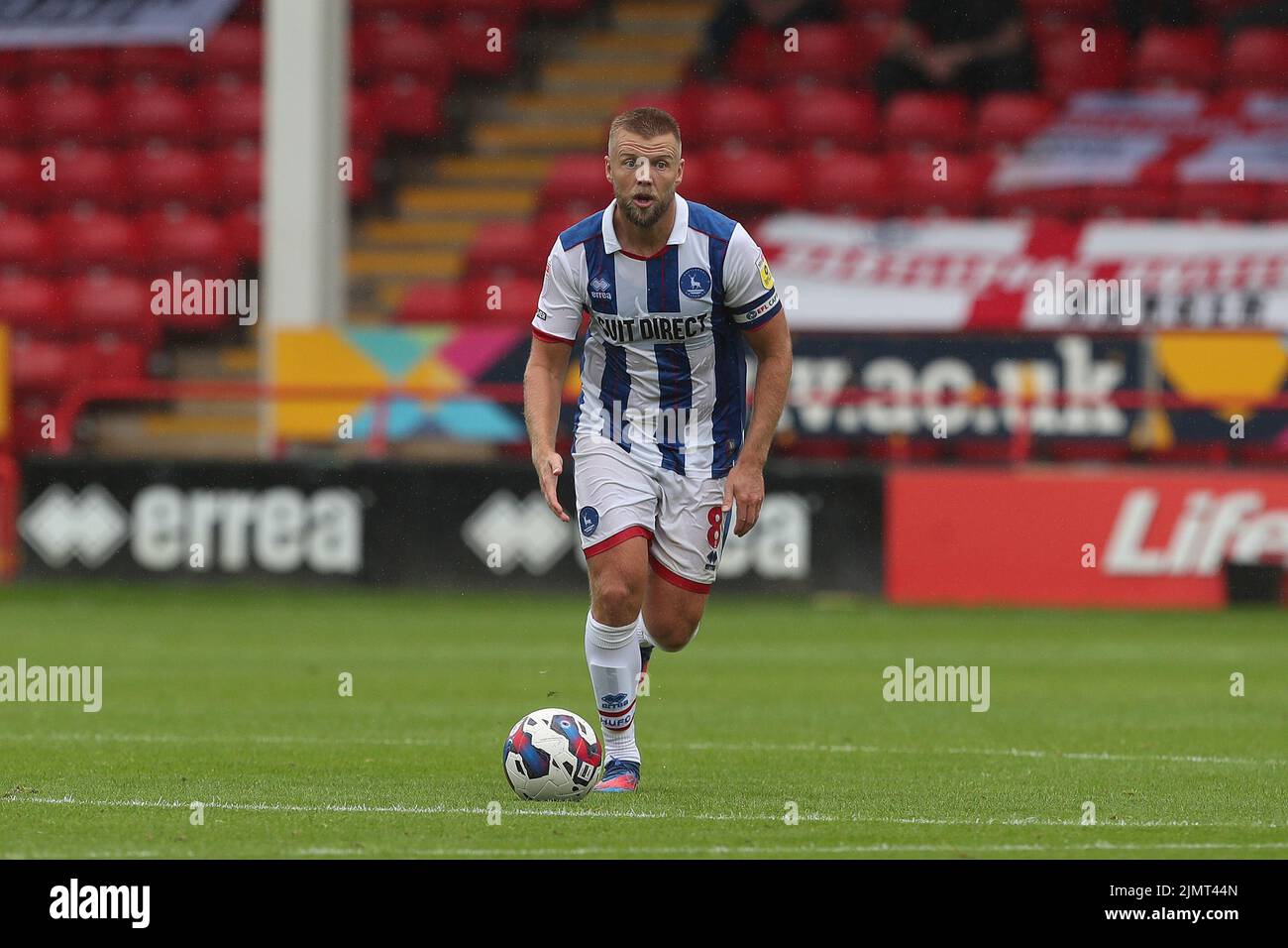 Nicky Featherstone de Hartlepool s'est Uni lors du match de la Sky Bet League 2 entre Walsall et Hartlepool s'est Uni au stade Banks, Walsall, le samedi 30th juillet 2022. (Crédit : Mark Fletcher | INFORMATIONS MI) Banque D'Images