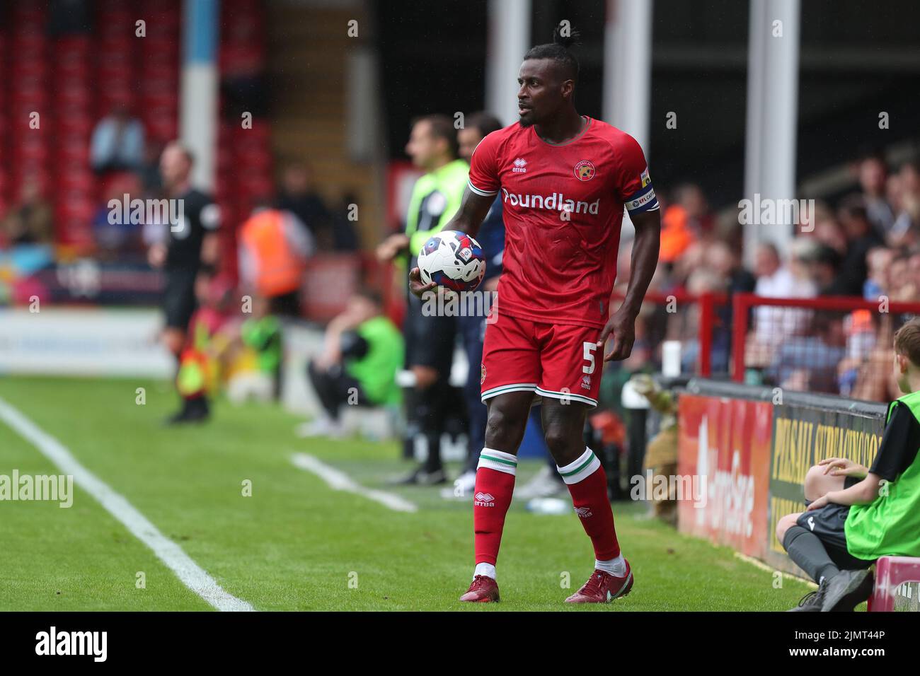Donervon Daniels de Wallsall lors du match de la Sky Bet League 2 entre Walsall et Hartlepool se sont Unis au stade Banks, Walsall, le samedi 30th juillet 2022. (Crédit : Mark Fletcher | INFORMATIONS MI) Banque D'Images
