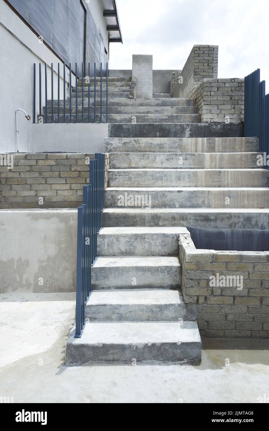 Structure en béton rugueux extérieur du bâtiment Banque D'Images