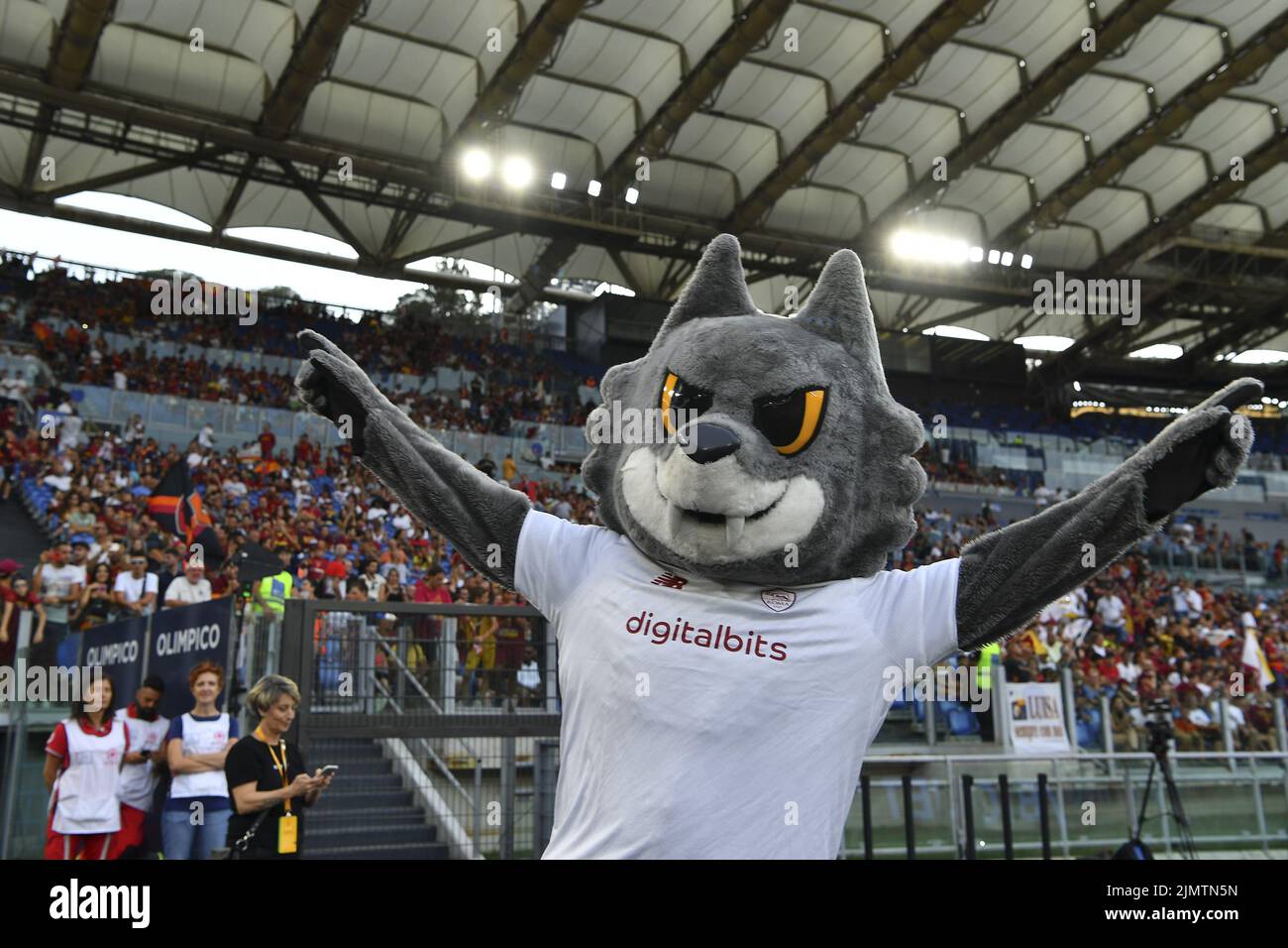 Romolo pendant le match amical entre A.S. Roma et le FC Shakhtar Donetsk au Stadio Olimpico sur 7 août 2022 à Rome, Italie. Banque D'Images