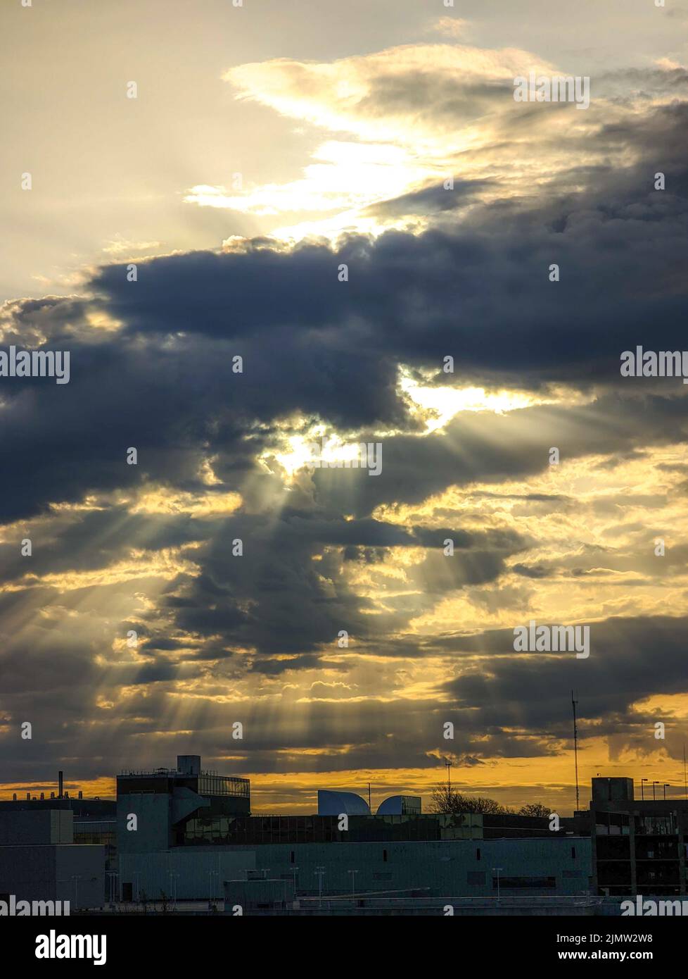 Lever de soleil au-dessus de kansas City Kansas State Banque D'Images