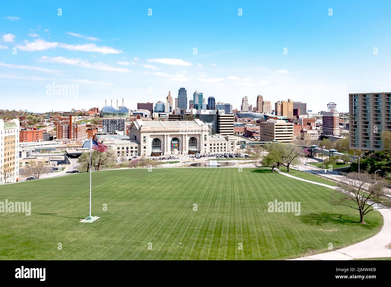 Mémorial de la première Guerre mondiale de Kansas City pendant la journée Banque D'Images