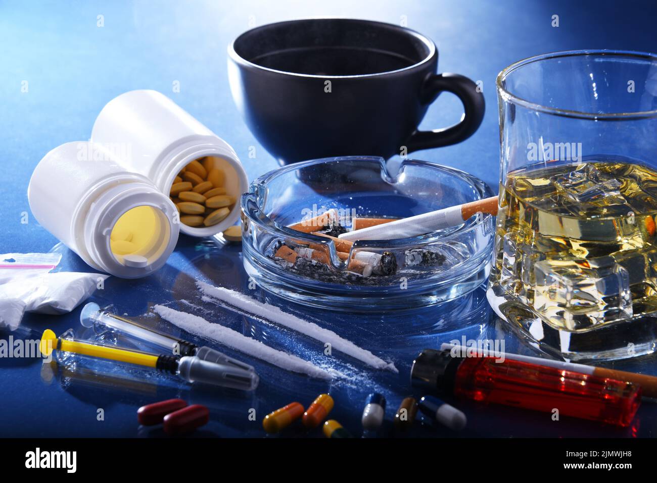 Les substances addictives Banque D'Images