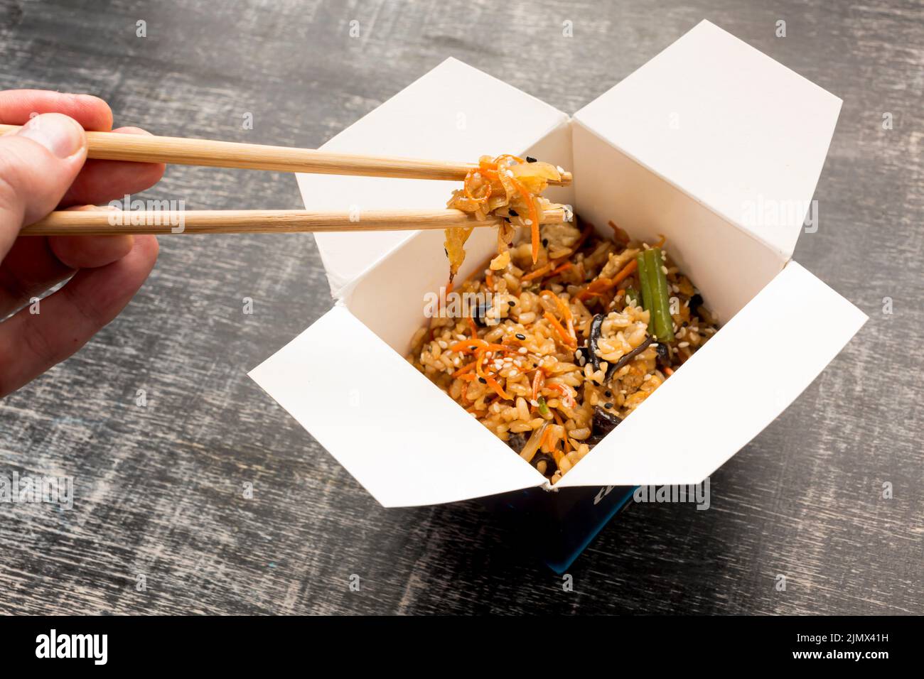 Vue panoramique délicieux repas asiatique Banque D'Images