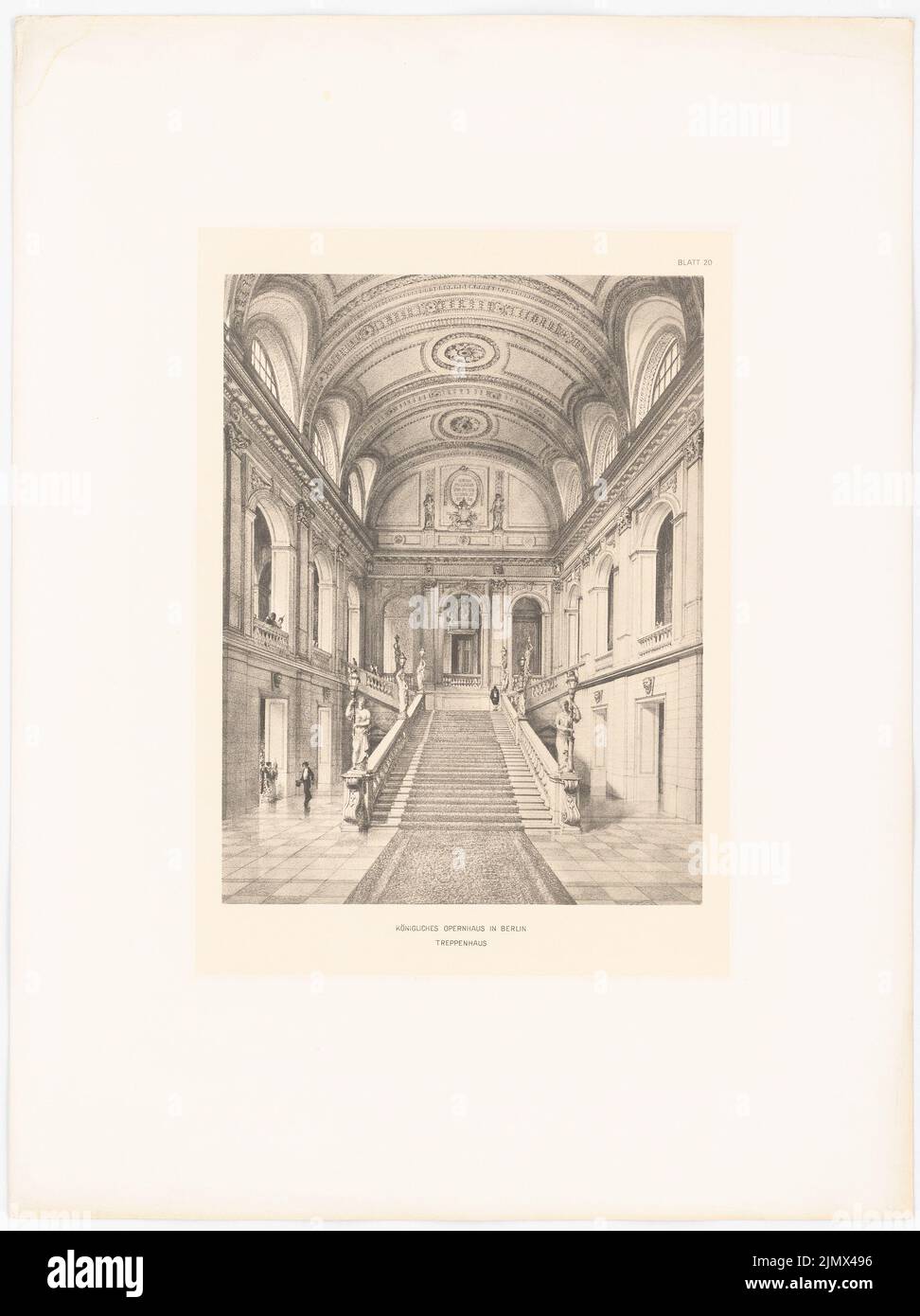 Hoffmann Ludwig (1852-1932), Royal Opera in Berlin-Tiergarten (1913-1914): Pas encore enregistré. Matériel/technologie N.N. enregistré, 71,3 x 53,4 cm (y compris les bords de balayage) Hoffmann Ludwig (1852-1932): Königliche Oper, Berlin-Tiergarten Banque D'Images