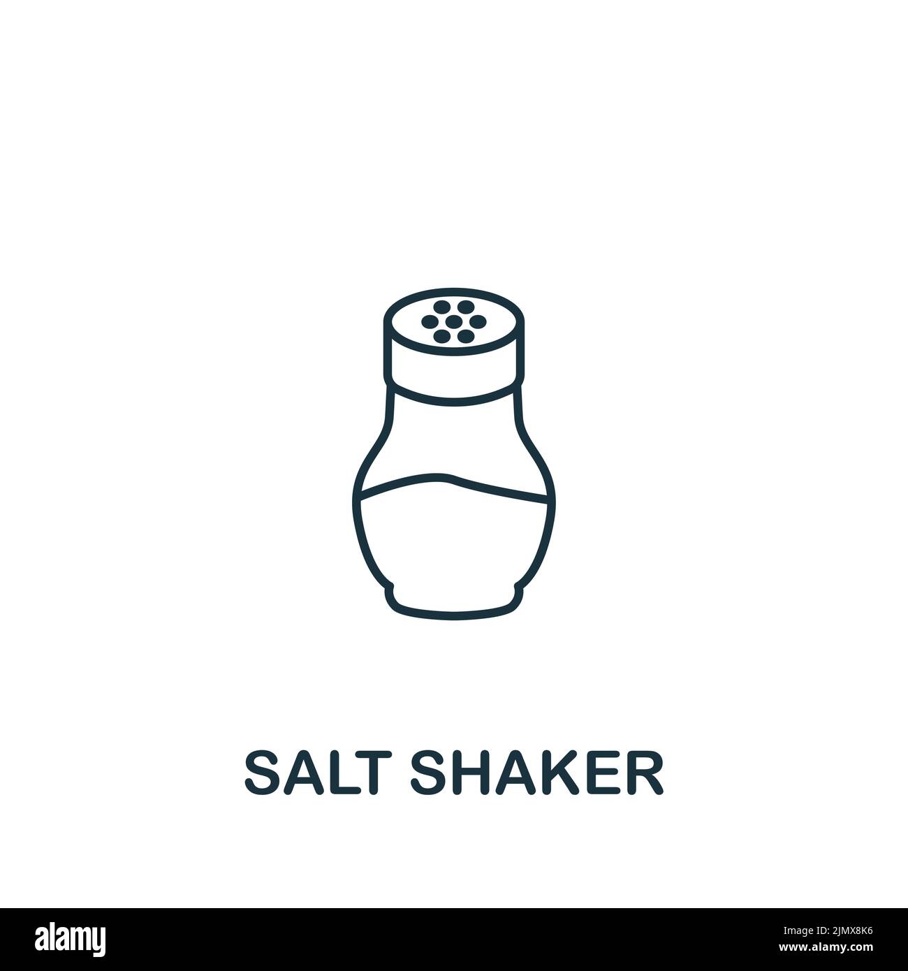 Icône Salt Shaker. Icône monochrome simple Cooking pour modèles, web design et infographies Illustration de Vecteur