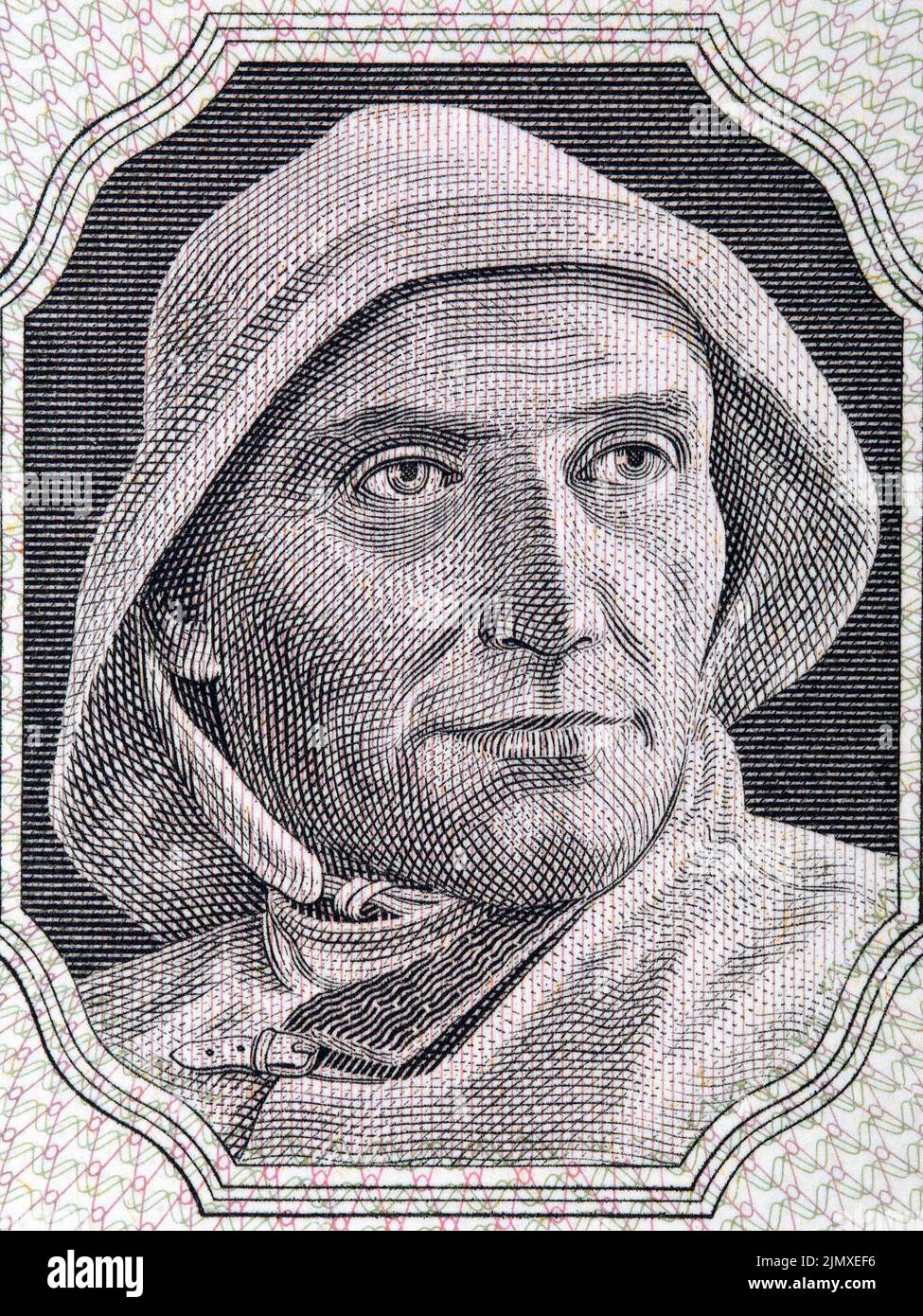 Portrait d'un pêcheur de vieille d'origine polonaise Banque D'Images