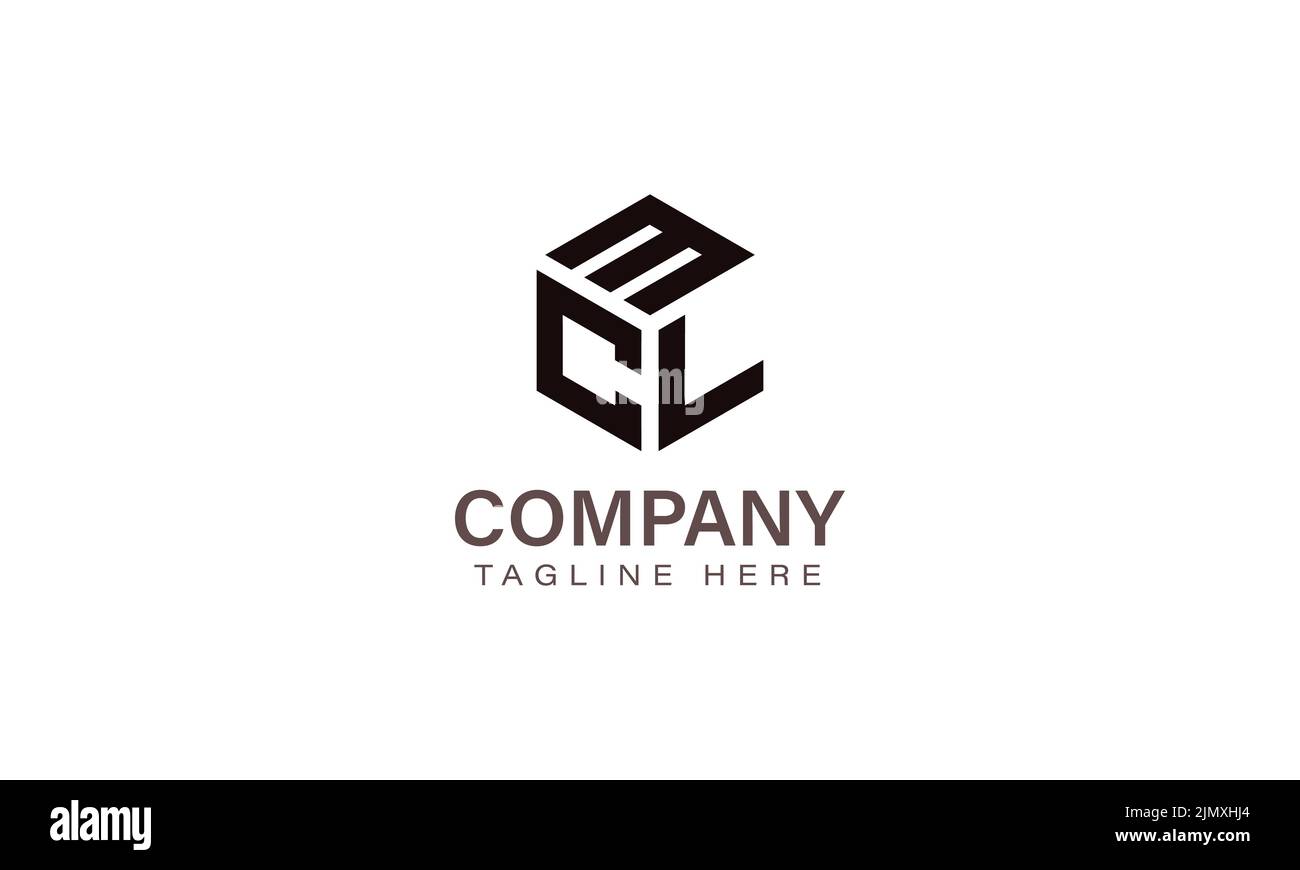 Lettre MCL logo, trois lettres logo, Alphabet M C L Hexagon forme Vector Icon Template Illustration de Vecteur