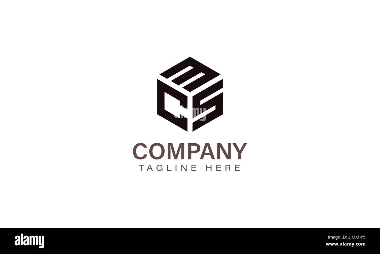 Lettre MCS logo, trois lettres logo, Alphabet M C S Hexagon forme Vector Icon Template Illustration de Vecteur