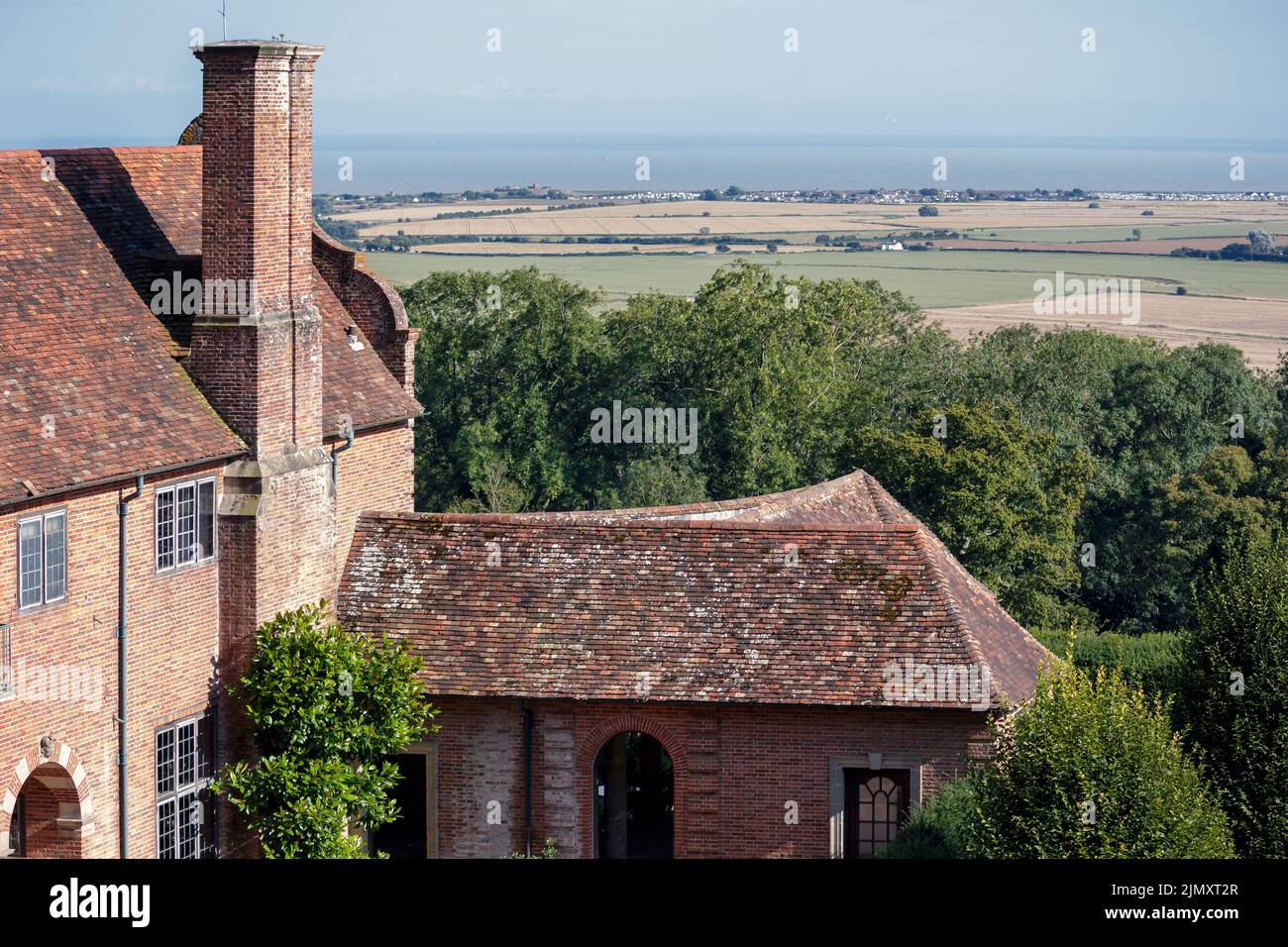 Port Lympne, Kent, Royaume-Uni, 2014. Vue sur le manoir de Port Lympne Banque D'Images