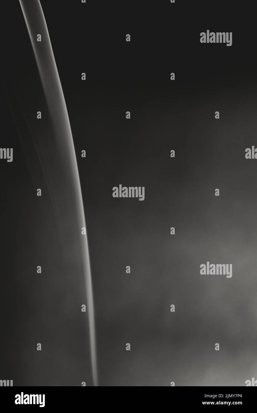 arrière avec fumée en noir et blanc Banque D'Images