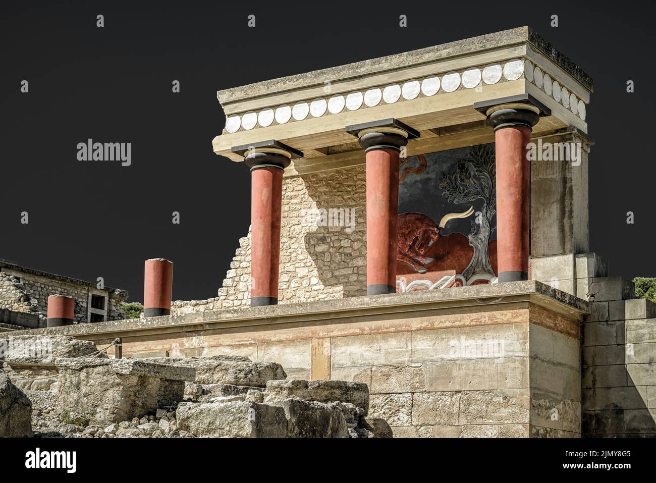 Plus grand site archéologique de l'âge de bronze sur l'île de Crète - le palais de Knossos, Grèce Banque D'Images