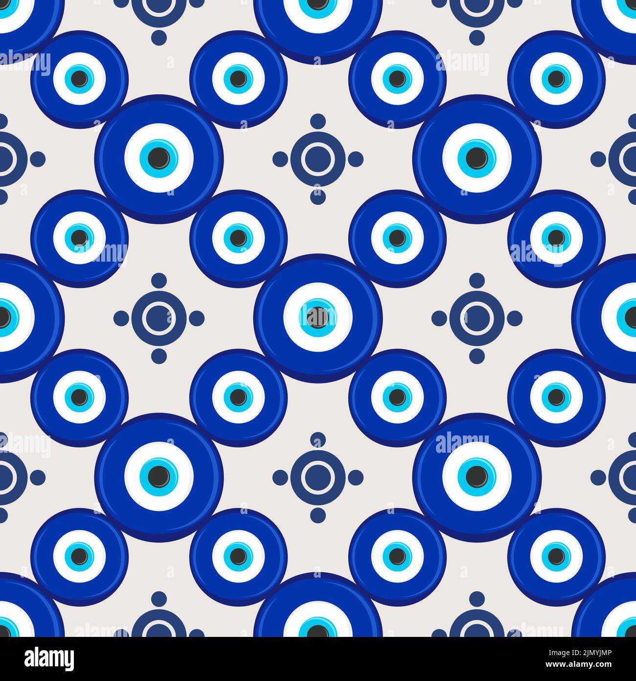 Schéma ethnique de l'œil du mal. Amulette bleu grec mystique. Imprimé turc traditionnel. Symbole de protection. Arrière-plan vectoriel transparent. Illustration de Vecteur