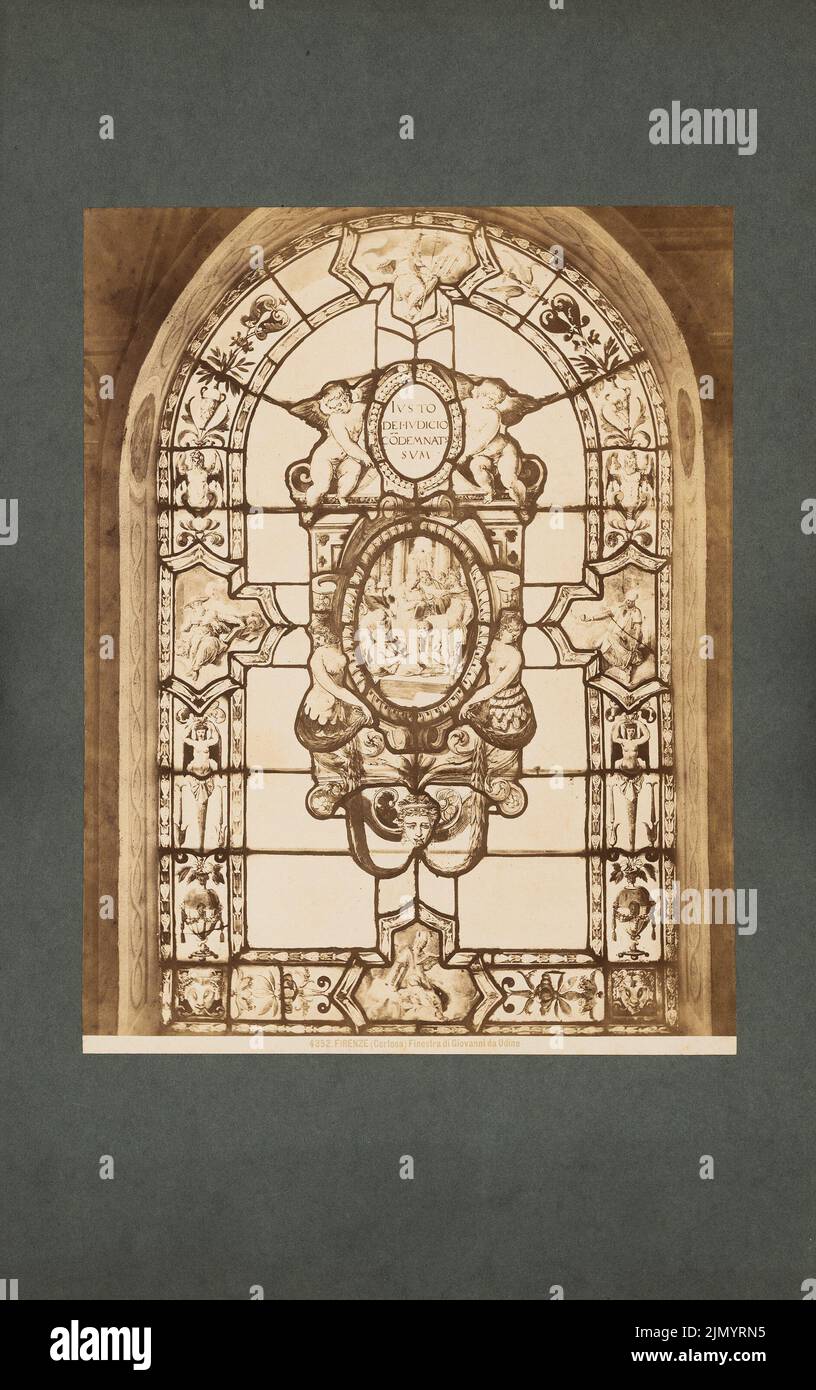 Udine Giovanni da (1487-1564), monastère de Certosa à Florence. Fenêtre (sans date) : vue de la fenêtre dans la Certosa del Galluzzo (également Certosa di Val d'EMA). Photo sur papier, 38,9 x 24,4 cm (bords de numérisation inclus) Banque D'Images