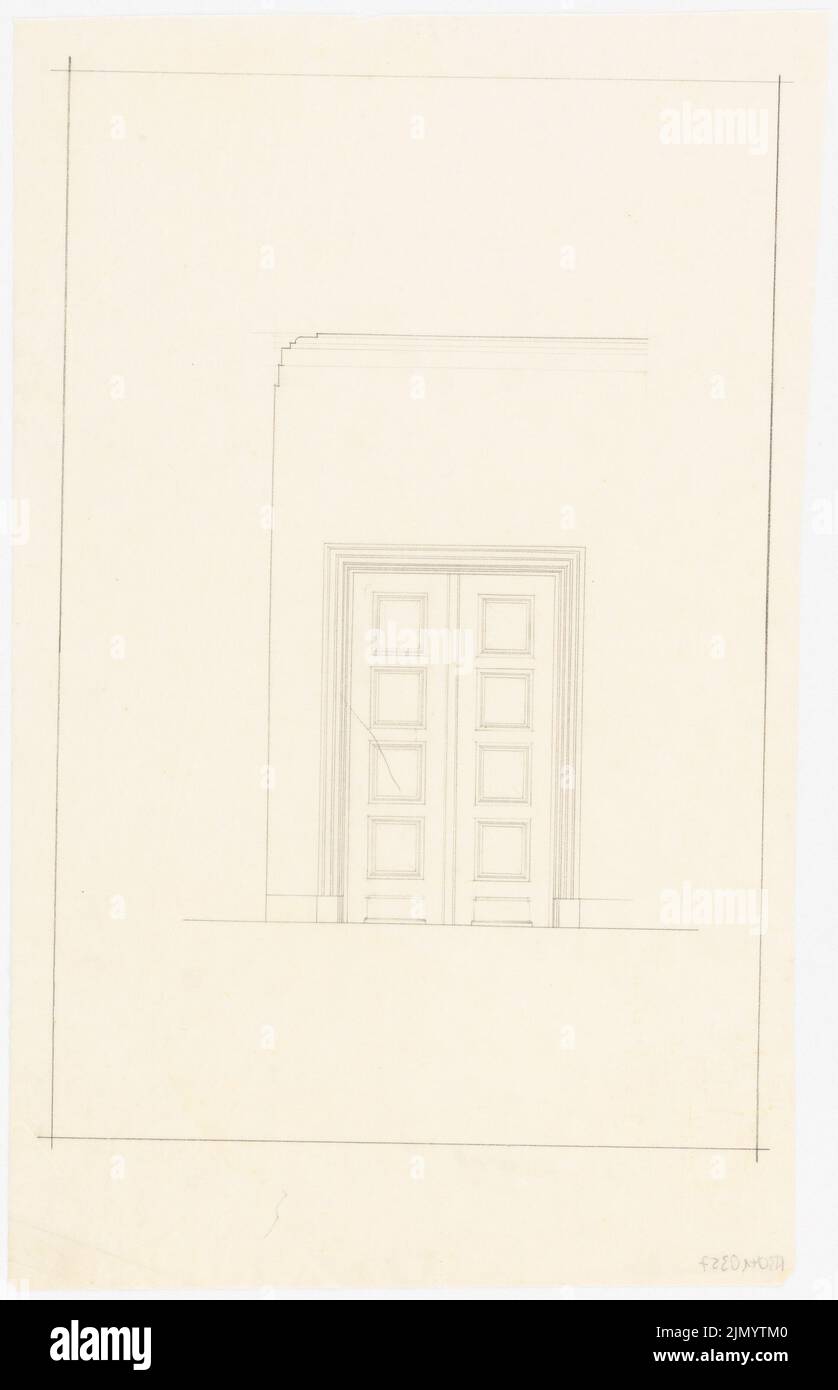 Böhmer Franz (1907-1943), Reich Ministère de la nutrition et de l'agriculture à Berlin-Mitte (1938-1938): Porte d'entrée: Vue. Crayon sur transparent, 46 x 29,7 cm (y compris les bords de numérisation) Banque D'Images