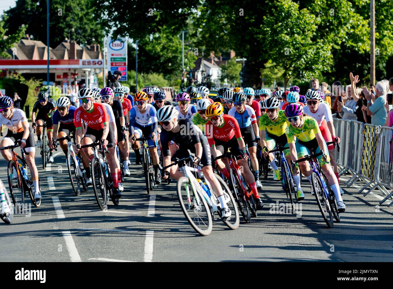 Course cycliste féminine des Jeux du Commonwealth de 2022, Warwick, Royaume-Uni Banque D'Images