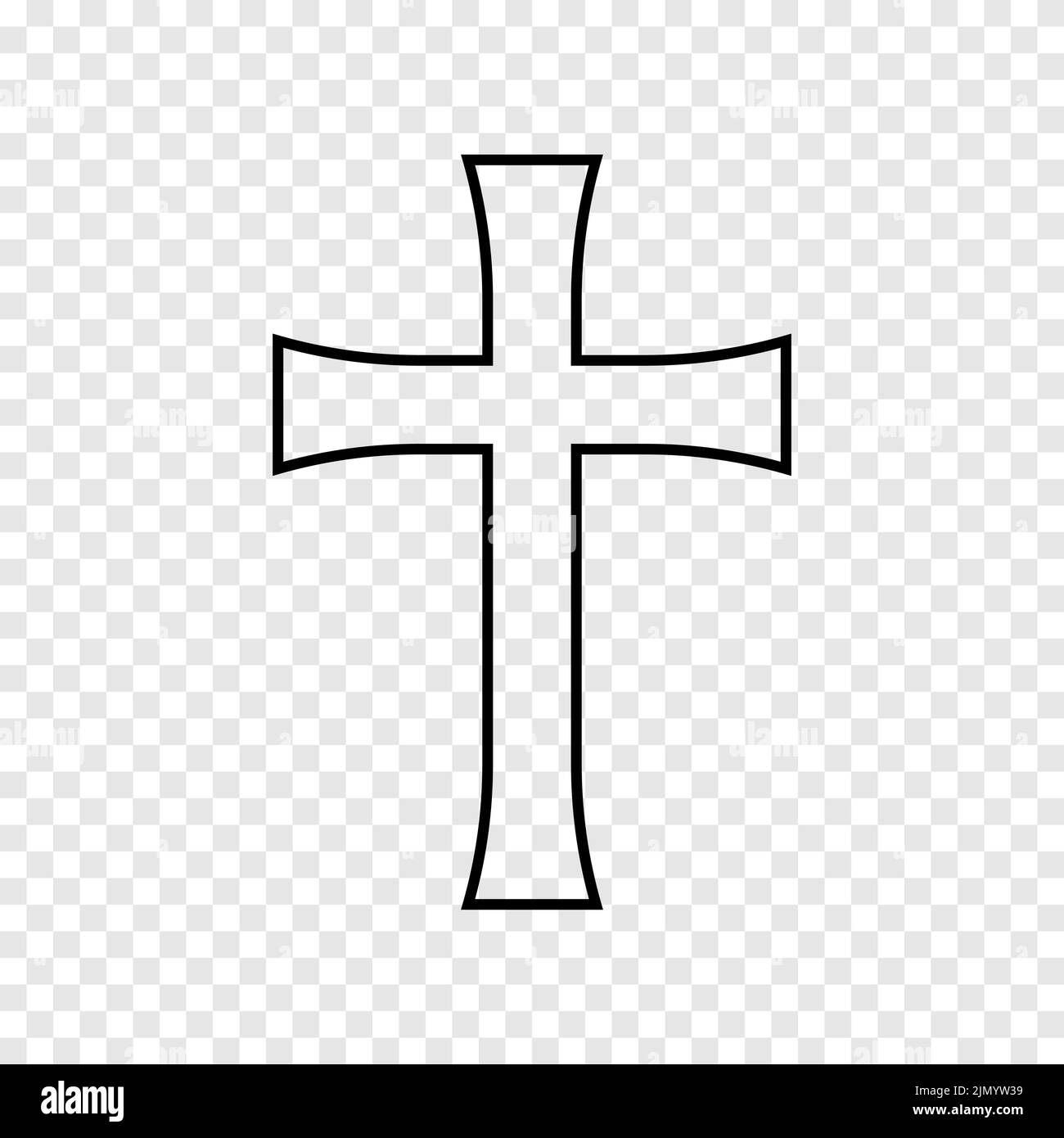 Christian Cross Icon conception simple Illustration de Vecteur