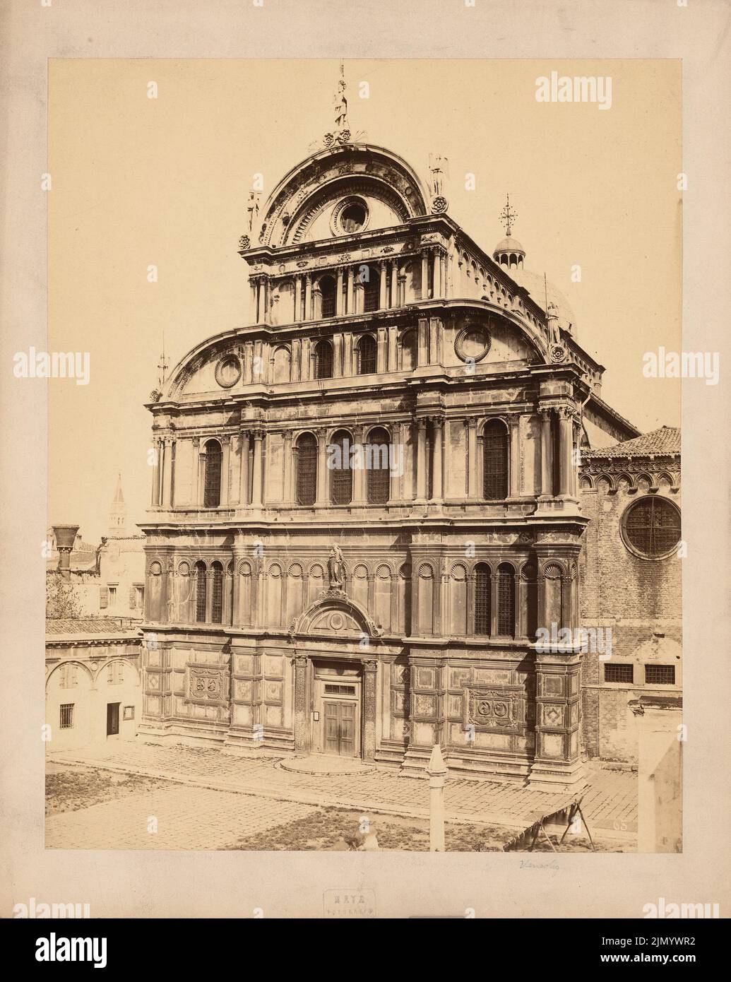 Gambello Antonio (mort en 1479), S. Zaccaria, Venise (sans dat.): Façade. Photo sur carton, 37,5 x 29,9 cm (y compris les bords de numérisation) Banque D'Images