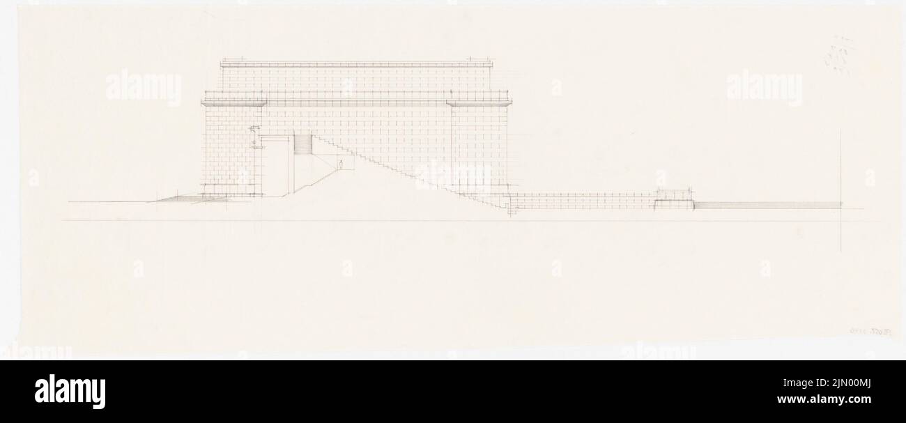 Böhmer Franz (1907-1943), Stade de Poznan (1941-1941): Cut. Crayon sur transparent, 31,7 x 79,7 cm (y compris les bords de numérisation) Banque D'Images