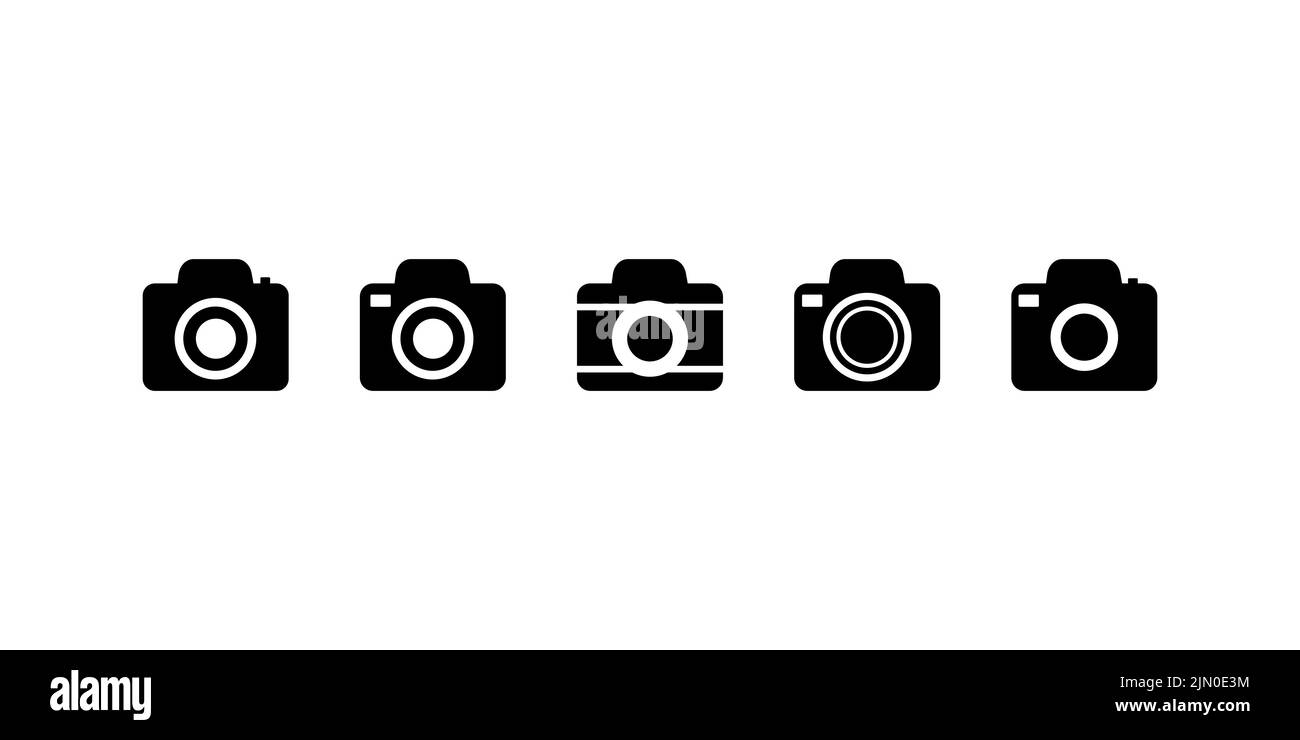Illustration vectorielle de symbole de signe isolé d'icône de caméra - Collection d'icônes vectorielles de qualité supérieure de style noir Illustration de Vecteur