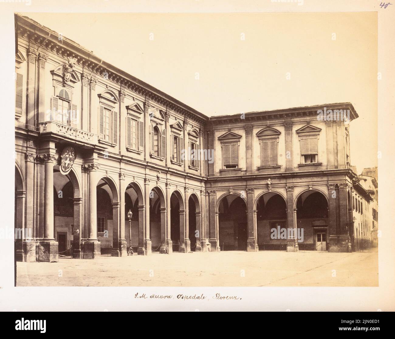 Photographe inconnu, S. Maria Novella à Florence (sans dat.): Vue. Photo sur carton, 21,6 x 27,4 cm (y compris les bords de numérisation) N.N. : S. Maria Novella, Florenz Banque D'Images