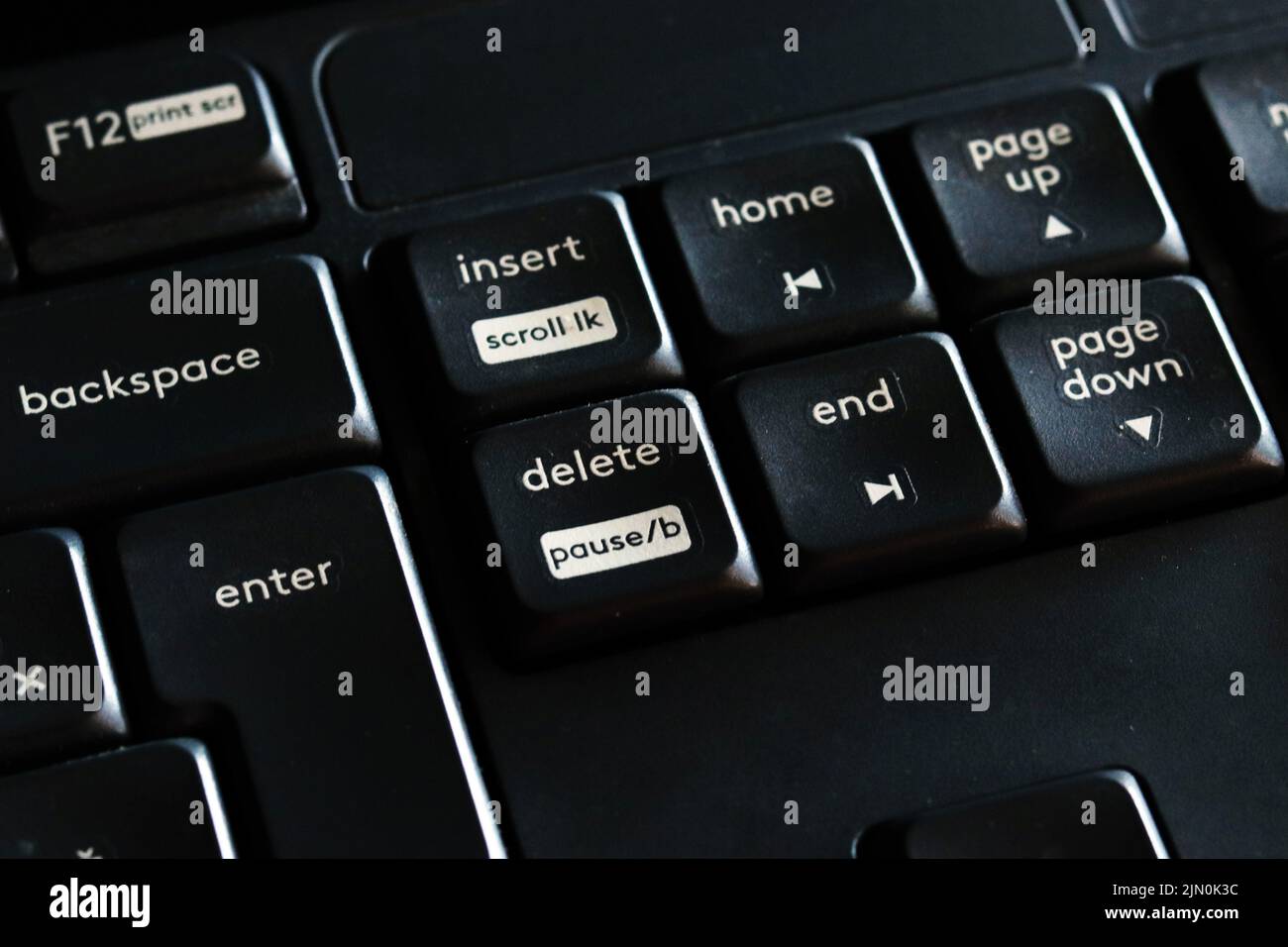 Ancien clavier en plastique avec touches entrée, suppression, insertion,  accueil, fin, Page précédente, page suivante, F12 et retour arrière  visibles Photo Stock - Alamy