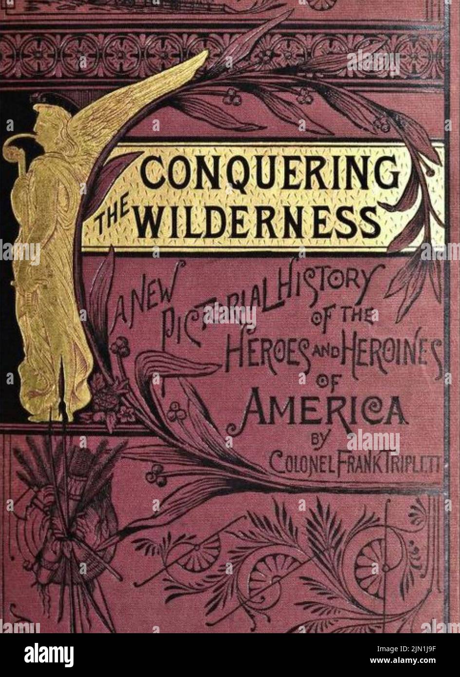 CONQUISING THE WILDERNESS 1883 livre américain de Frank Triplett Banque D'Images