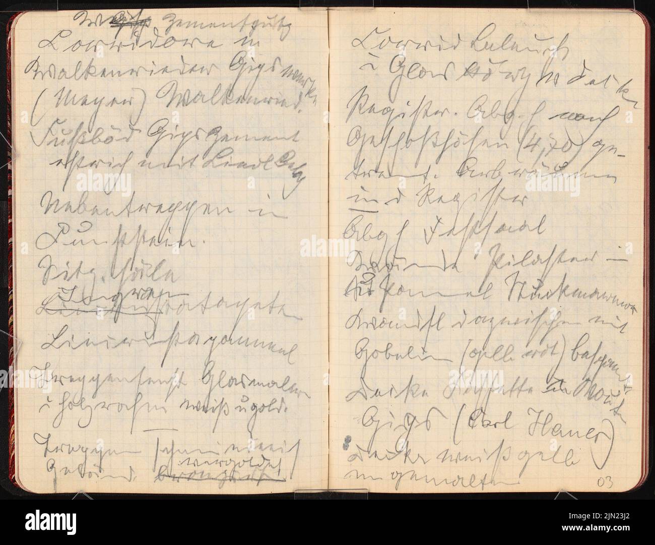 Lehmmübner Paul (1855-1916), sketchbook: Notes (sans dat.): Gros travaux de construction à Berlin. Chambre prussienne des représentants et des mansions, notes. Crayon sur papier, 15,4 x 20,2 cm (y compris les bords de numérisation) Banque D'Images