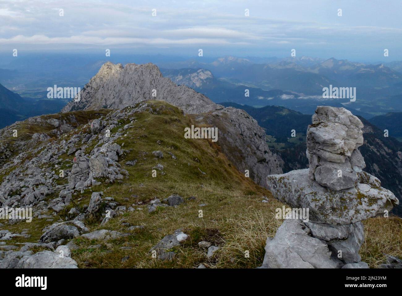 Traversée des montagnes Hackenkopfe, Tyrol, Autriche Banque D'Images