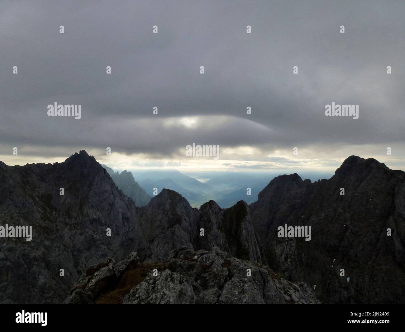 Traversée des montagnes Hackenkopfe, Tyrol, Autriche Banque D'Images