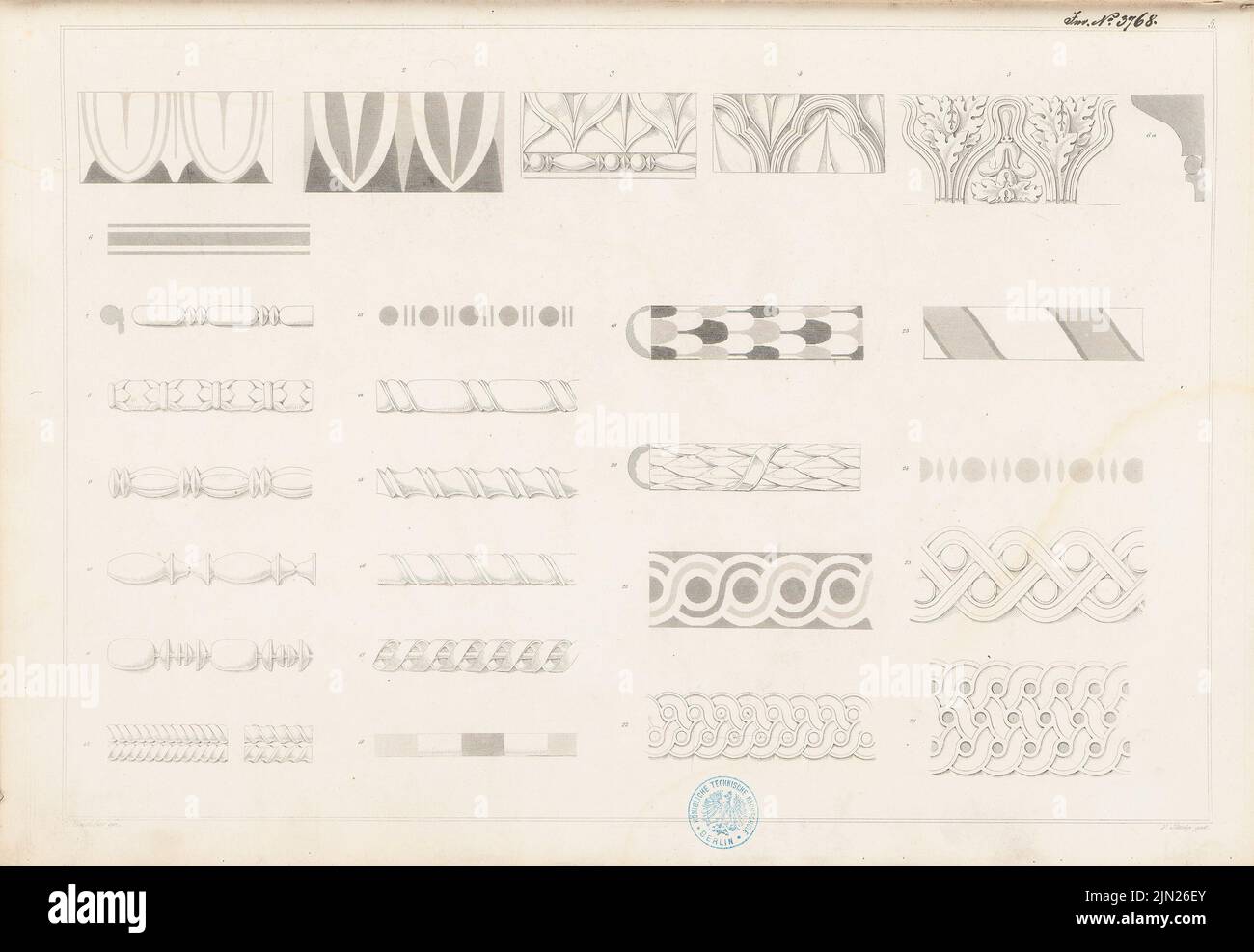 Boetticher Carl (1806-1889), 'Tectonics of the Hellenen' (bande de table, édition 2nd Berlin 1874): Planche 5. Gravure en acier sur papier, 30,3 x 43,9 cm (y compris les bords de numérisation) Banque D'Images