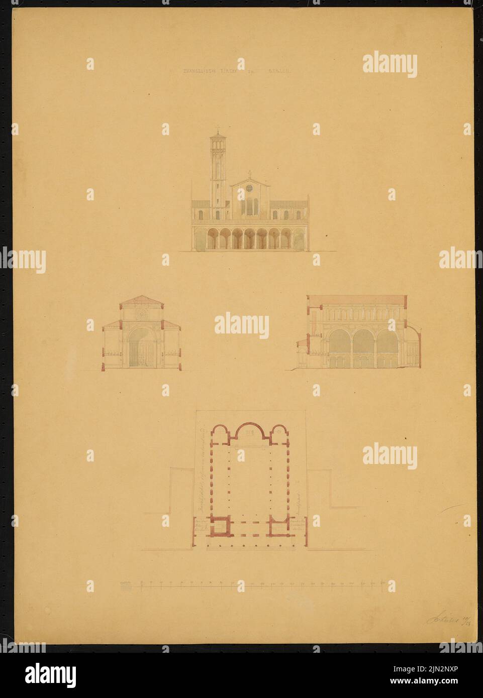 Studder Friedrich août (1800-1865): St. Lukaskirche, Berlin-Kreuzberg Banque D'Images