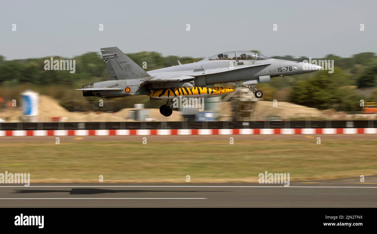 Spanish Air Force, McDonnell Douglas F/A-18 Hornet, au Royal International Air Tattoo Banque D'Images