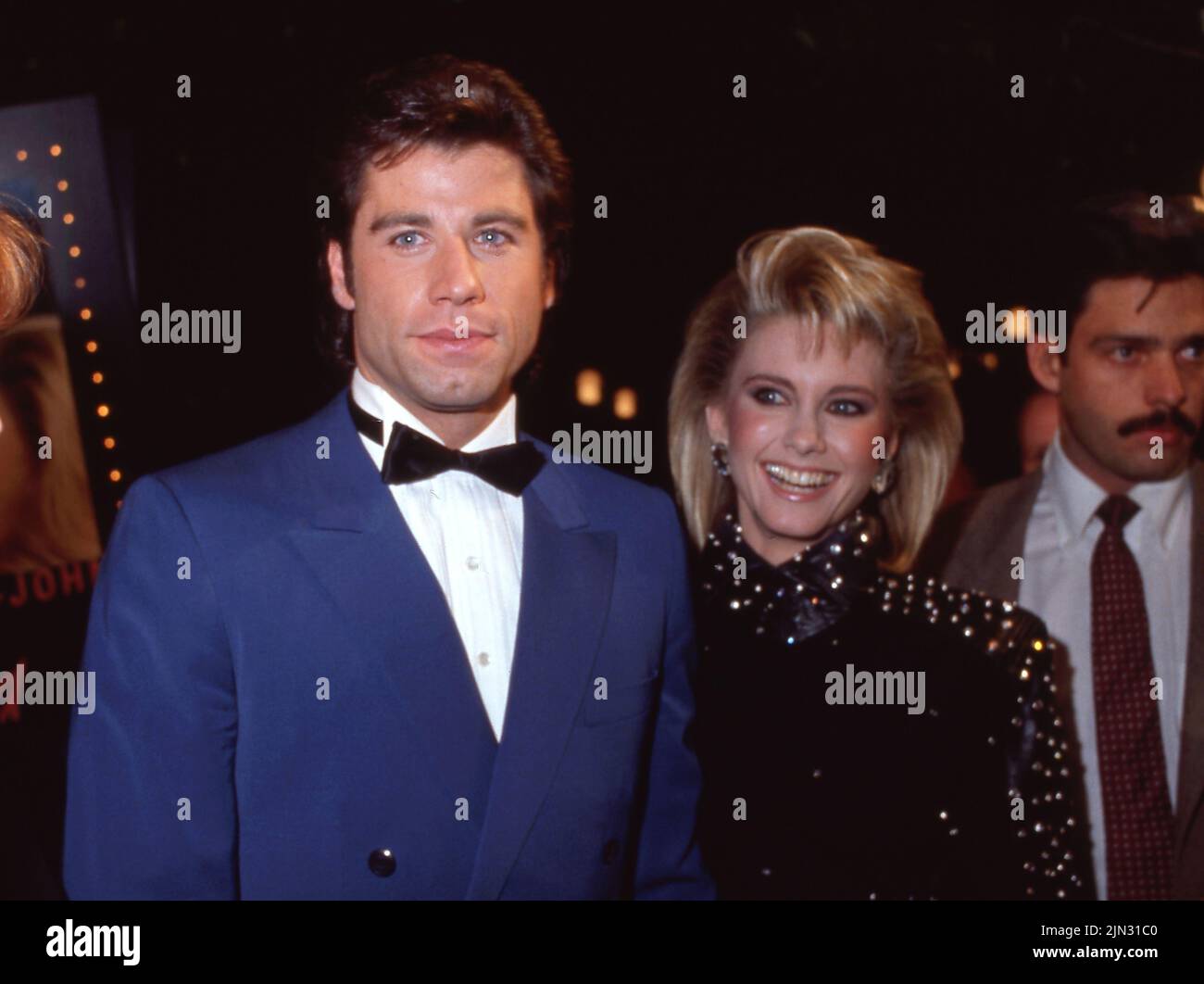 DOSSIER pics : Olivia Newton-John 1948-2022. **PHOTO DE FICHIER** Olivia Newton-John est décédé. John Travolta et Olivia Newton-John Circa années 80 crédit: Ralph Dominguez/MediaPunch crédit: MediaPunch Inc/Alay Live News Banque D'Images
