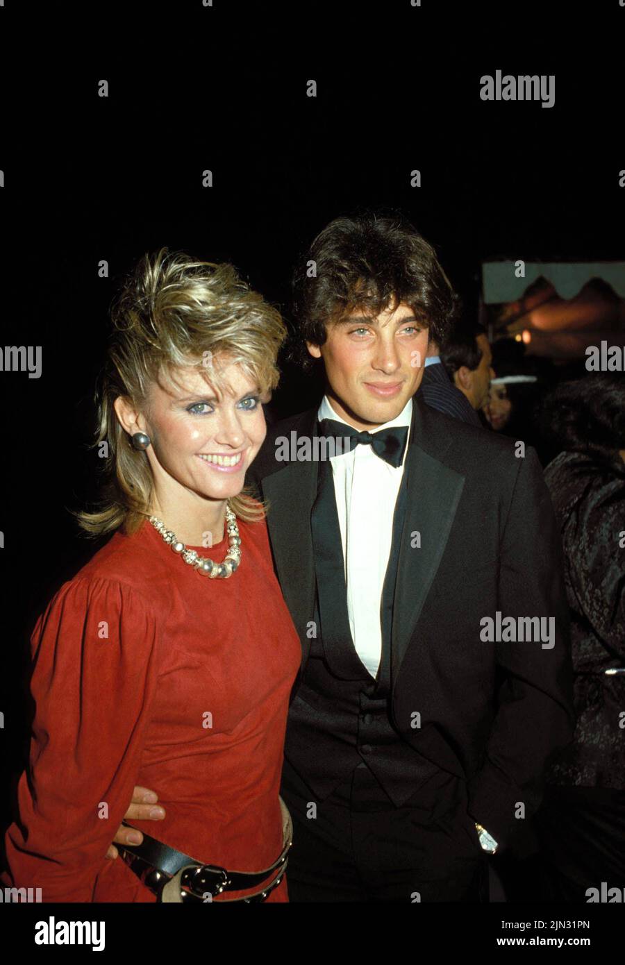 DOSSIER pics : Olivia Newton-John 1948-2022. **PHOTO DE FICHIER** Olivia Newton-John est décédé. Olivia Newton-John et Matt Lattanzi 1983 crédit: Ralph Dominguez/MediaPunch crédit: MediaPunch Inc/Alay Live News Banque D'Images