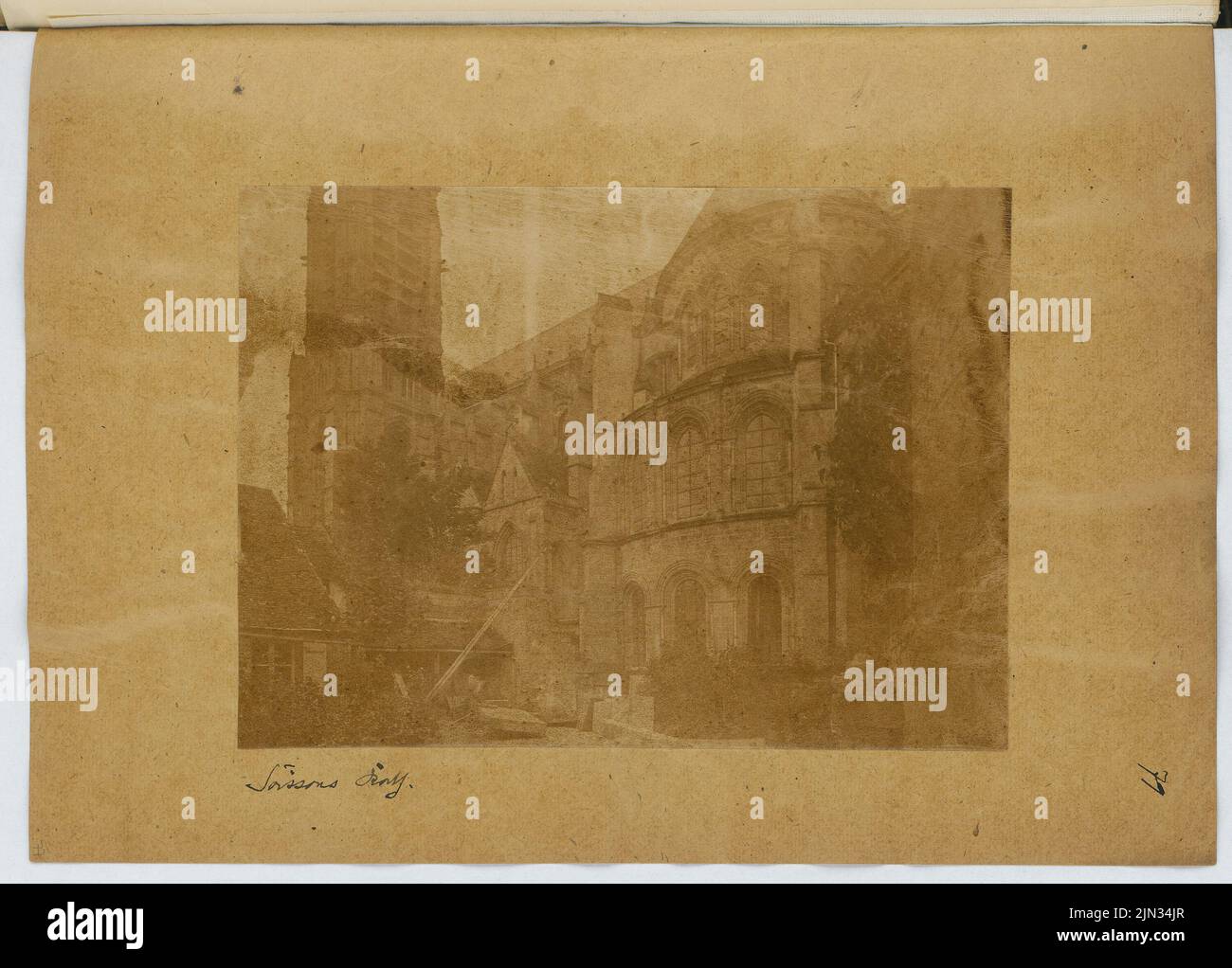 Stiehl Otto (1860-1940): Album de croquis et de photos 10: Cathédrale, Soissons Banque D'Images