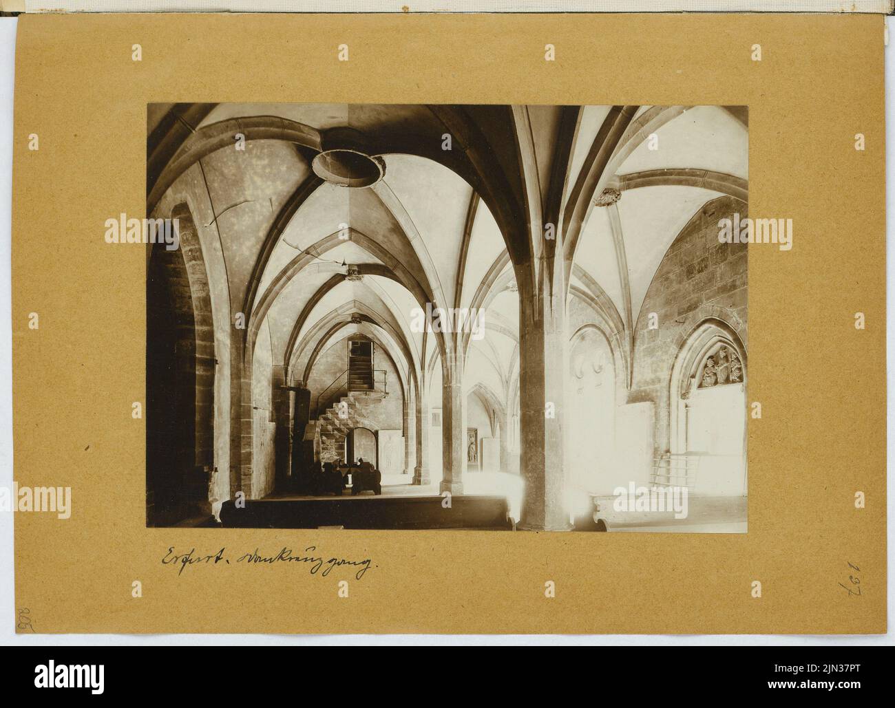 Cathédrale, Erfurt: Vue de l'intérieur fermeture (à partir de: Sketch and photo album 20) Banque D'Images