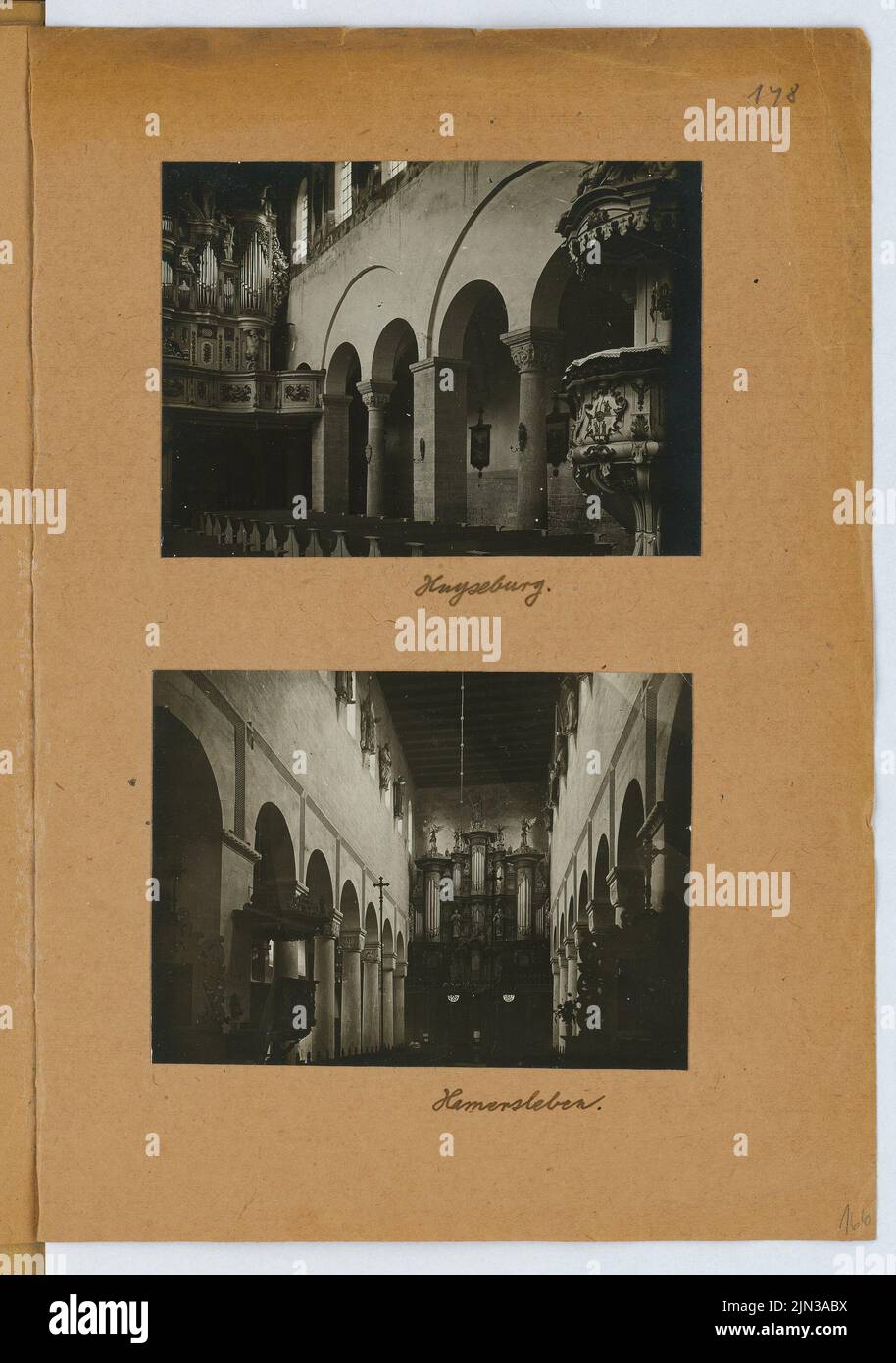 Monastère de Huysburg, Halberstadt. Église du monastère de Hamersleben : vues intérieures (à partir de : sketch and photo album 24) Banque D'Images