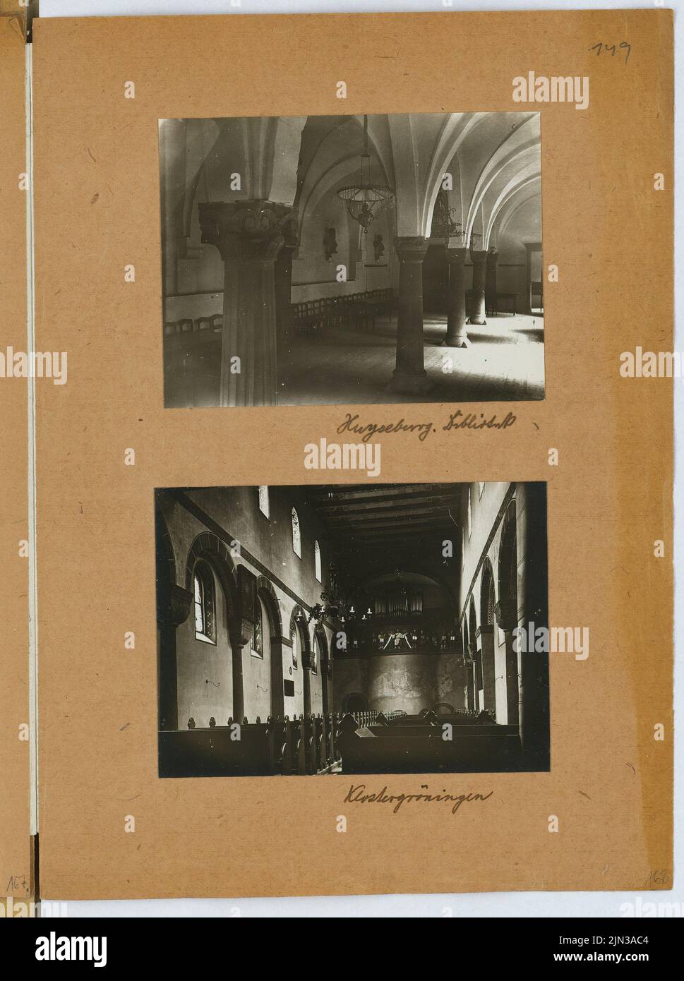 Monastère de Huysburg, Halberstadt. Monastère de Gröningen: Vues intérieures (à partir de: Sketch and photo album 24) Banque D'Images
