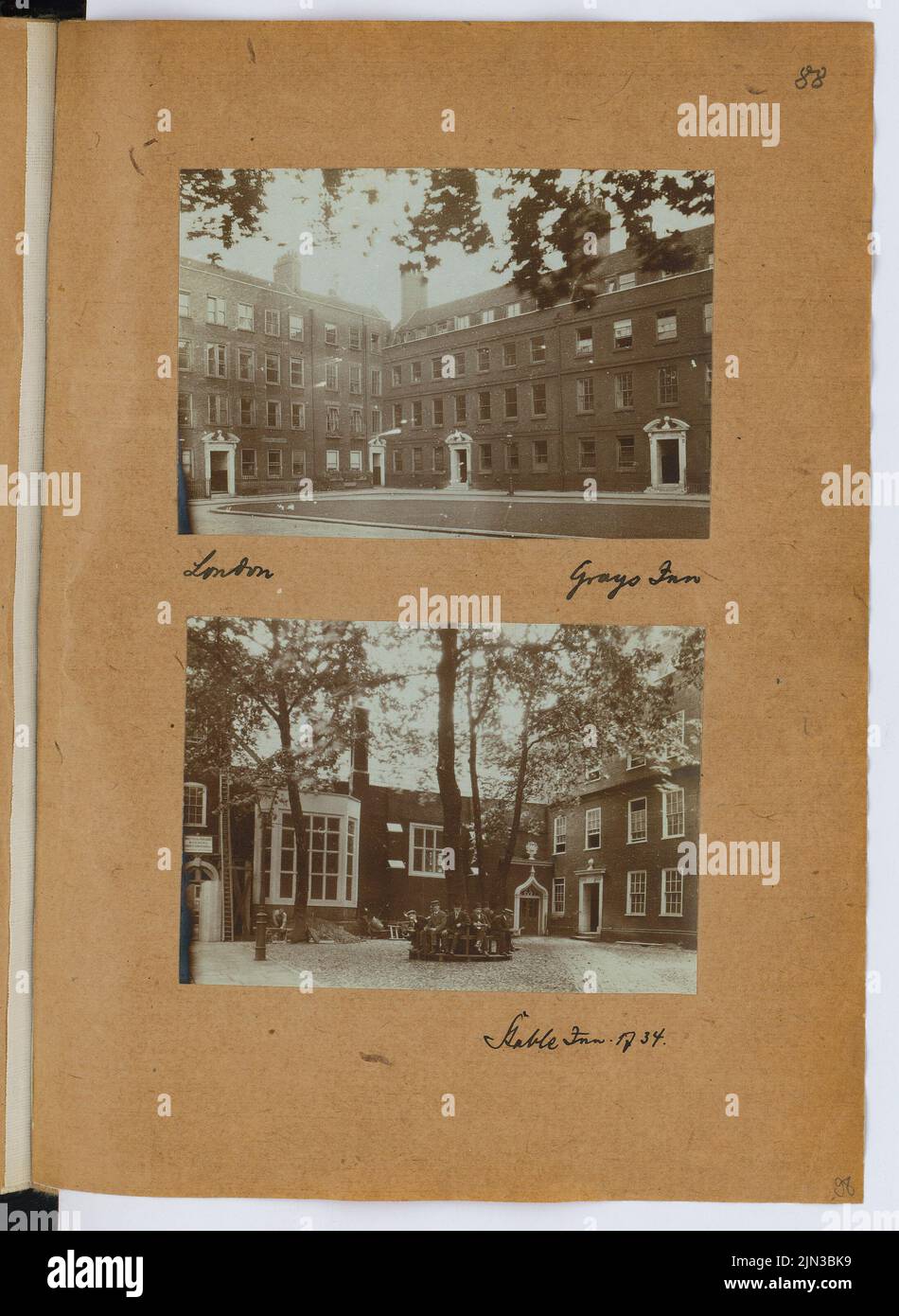 Agrafer Inn, Londres. Gray's Inn, Londres: Vues (de: Sketch and photo album 26) Banque D'Images