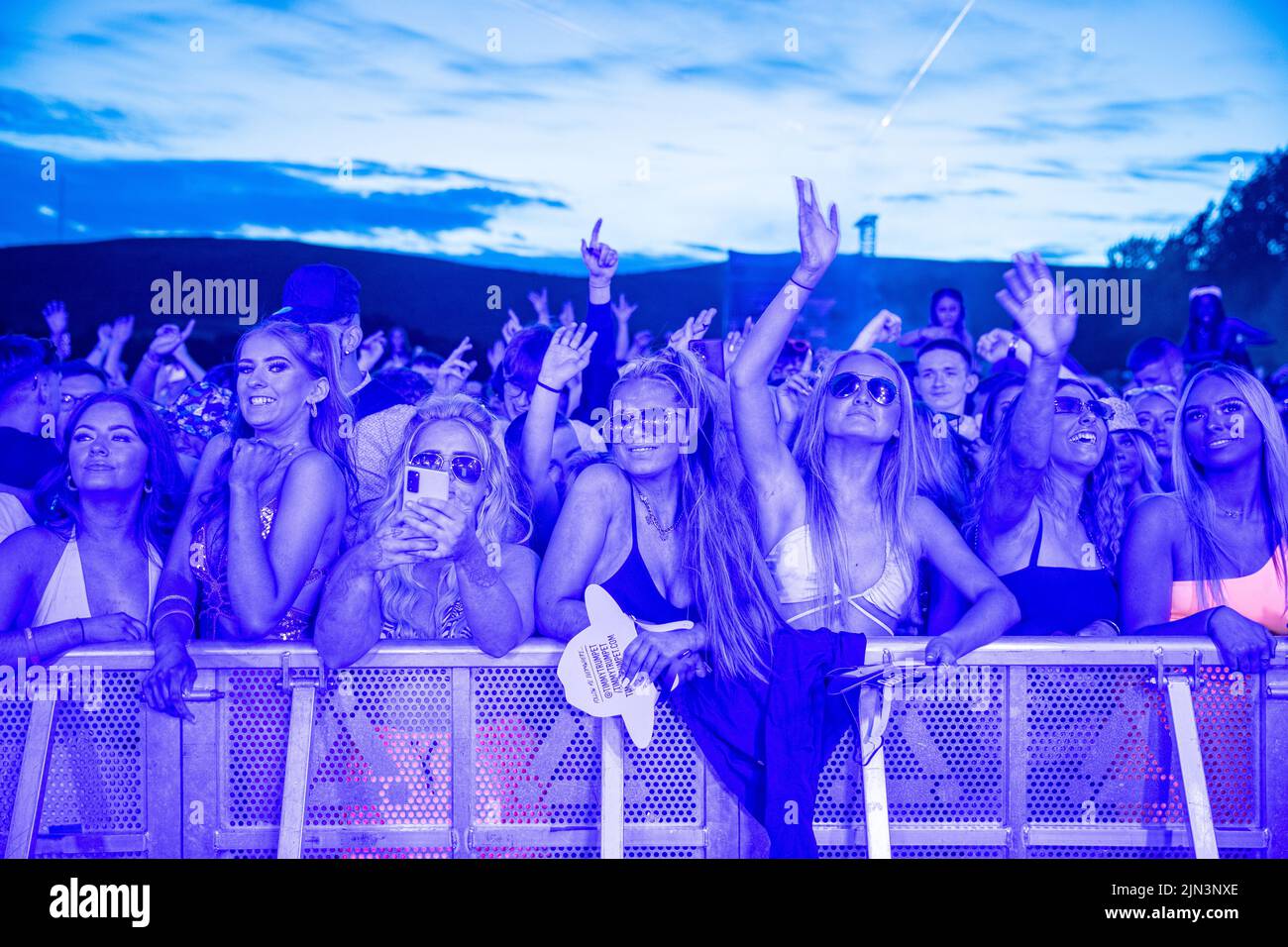 Belfast, Royaume-Uni. 08th août 2022. 8th août 2022 Timmy trompette Headlines soirée danse Féile à Falls Park il a été soutenu par Bryan Kearney et John O'Callaghan crédit: Bonzo/Alamy Live News Banque D'Images