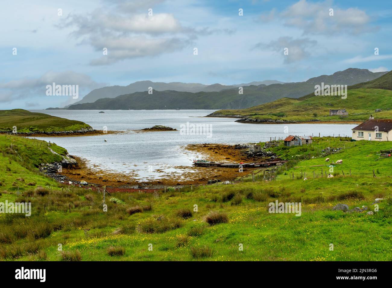 Vue près de Lemreway, Isle of Lewis, Outer Hebrides, Écosse Banque D'Images